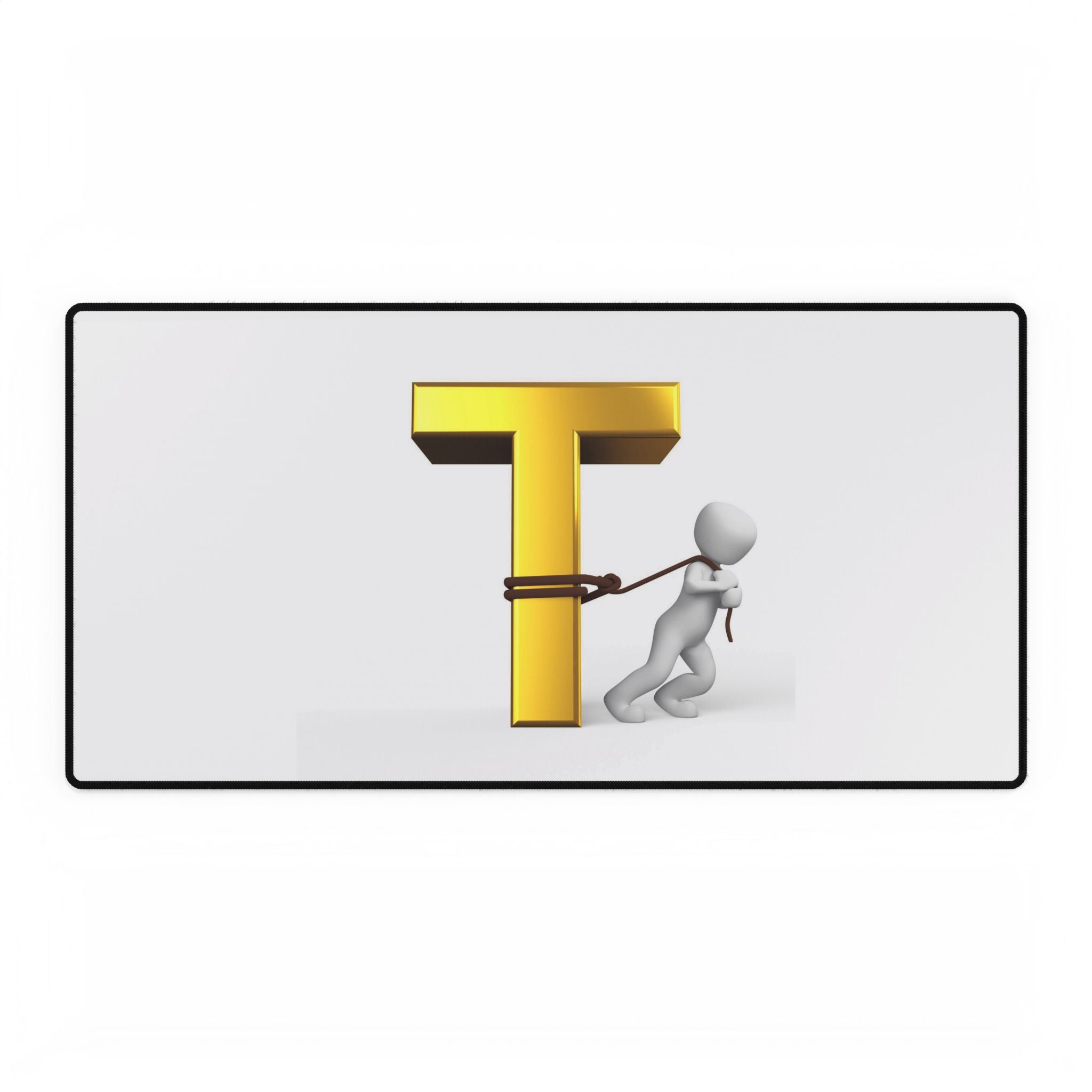 Tapis de bureau lettre T | Tapis de bureau initiale alphabet