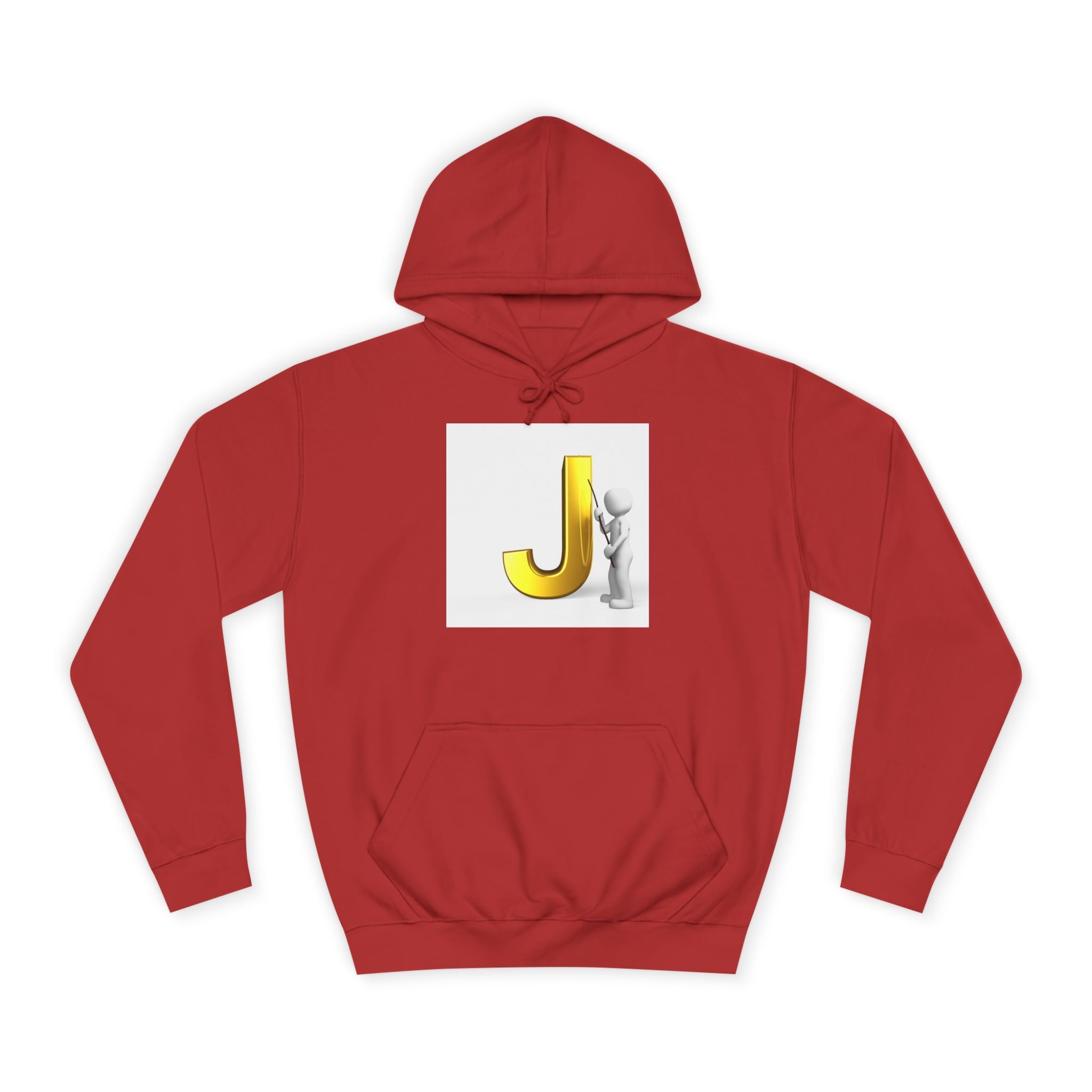 Golden Letter J Initial Hoodie | Monogram J Sweatshirt