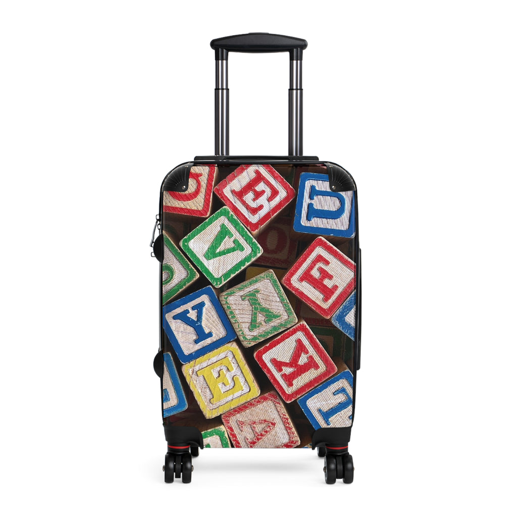 Colorful Alphabet Blocks Suitcase | Kids Luggage, Educational Toy Pattern