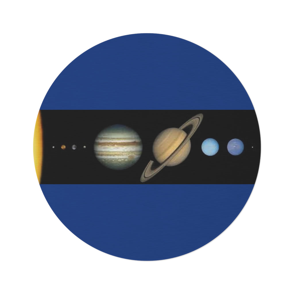 Solar System Planets Round Rug | Space Planetarium Floor Mat