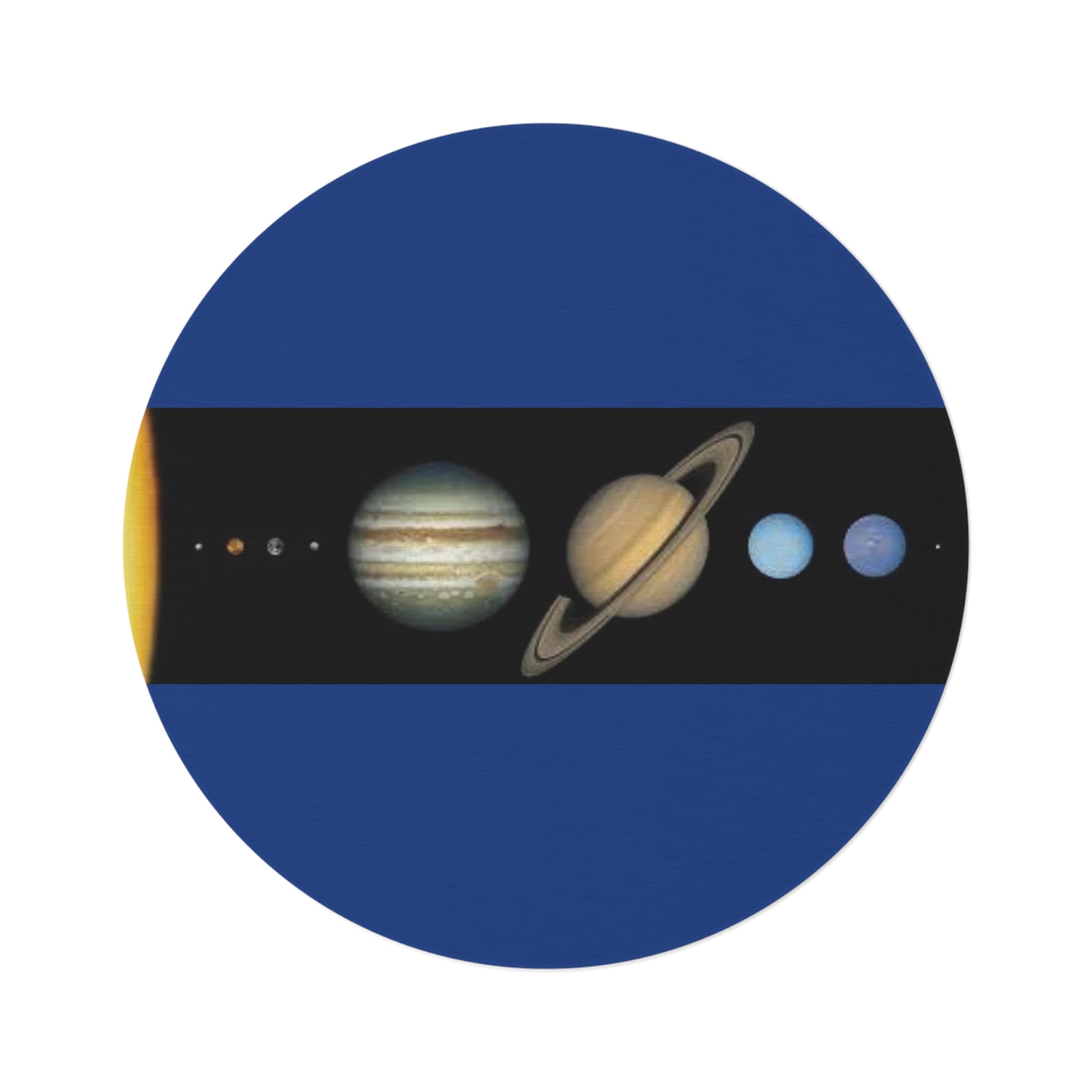 Solar System Planets Round Rug | Space Planetarium Floor Mat