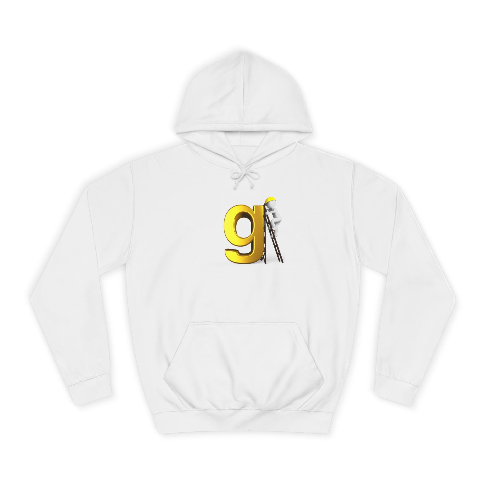 Gold Letter G with Painter Character Hoodie | Initial Monogram