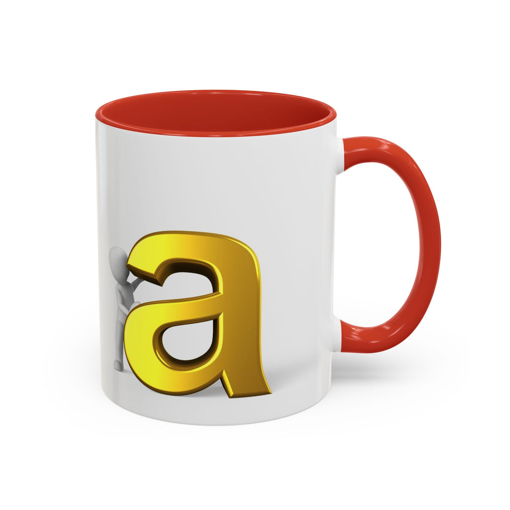 Gold Letter A Monogram Mug | Accent Coffee Mug 11oz 15oz