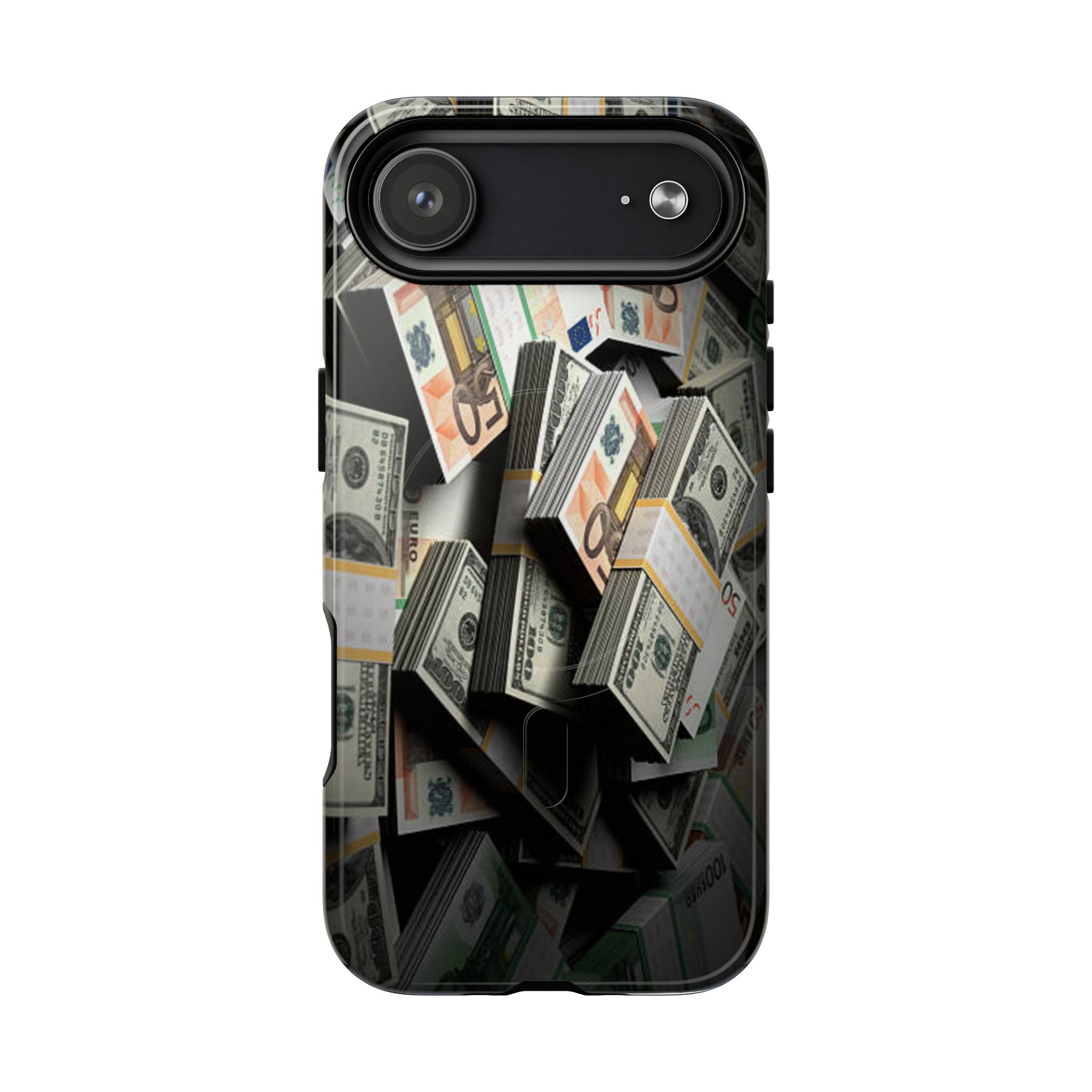 Coque de téléphone Argent Empilé | Coque magnétique robuste