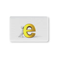 Gold Letter E Illustration Baby Fitted Crib Sheet | Alphabet Nursery Decor