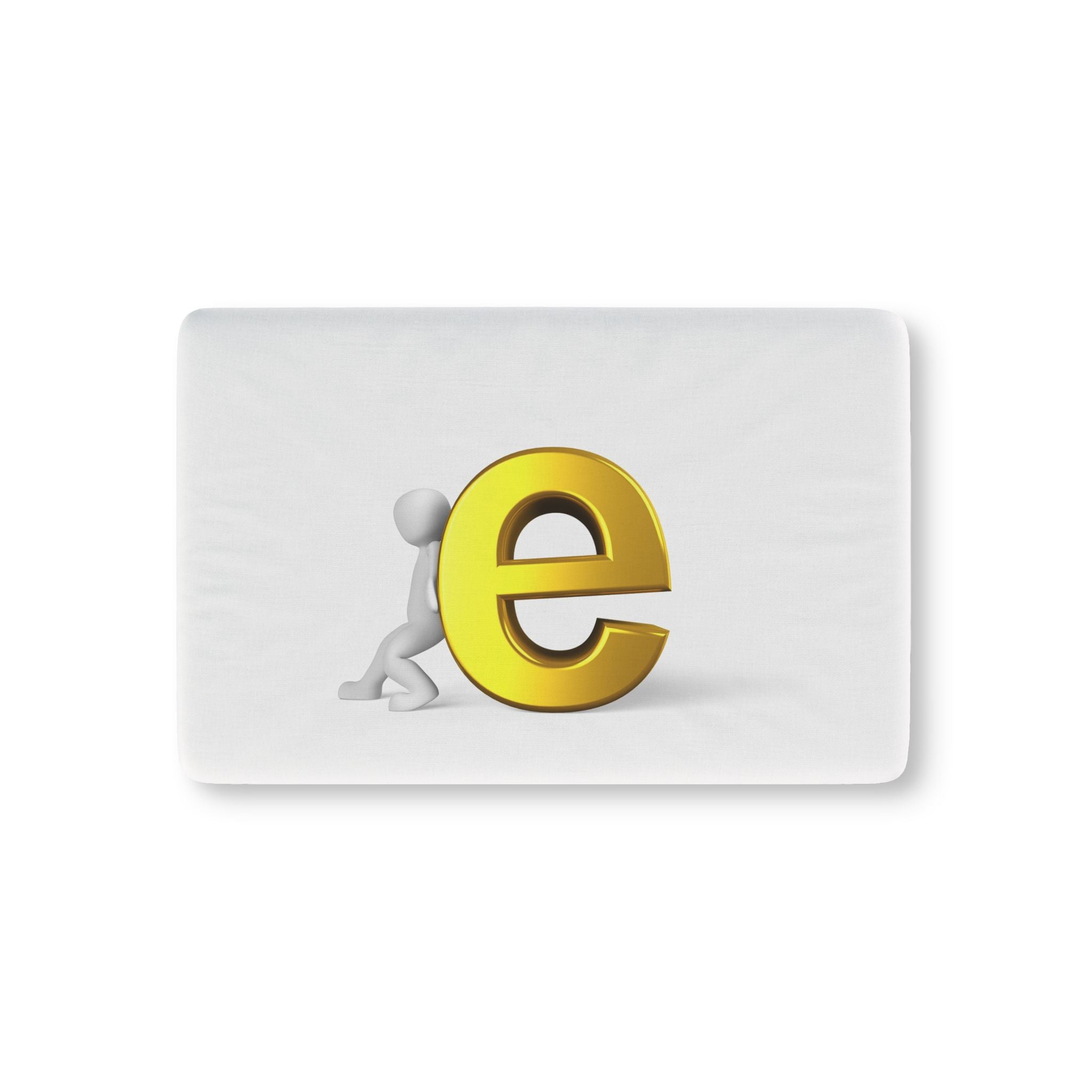 Gold Letter E Illustration Baby Fitted Crib Sheet | Alphabet Nursery Decor