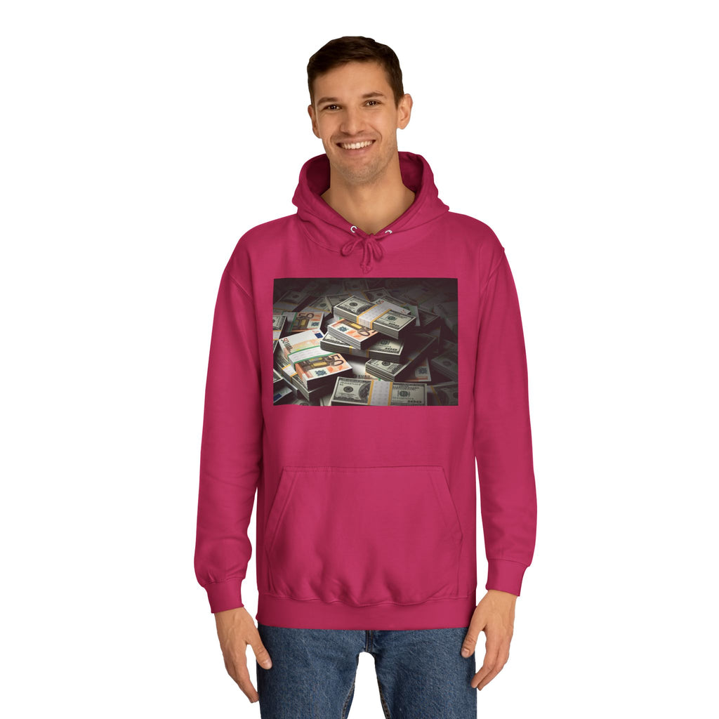 Stacked Cash Money Hoodie | Vintage Banknote Print, Stacks of Dollars
