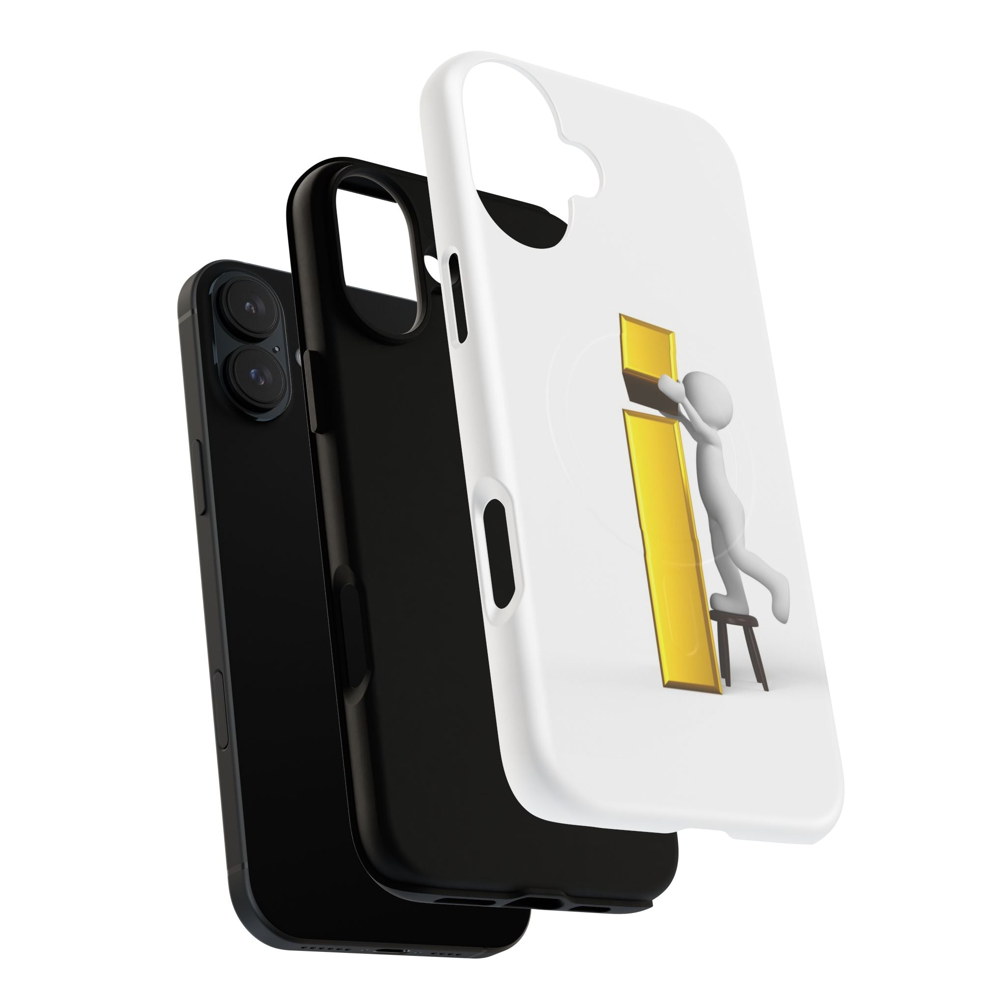 3D Character Gold Letter i phone case | Tough Magnetic Case
