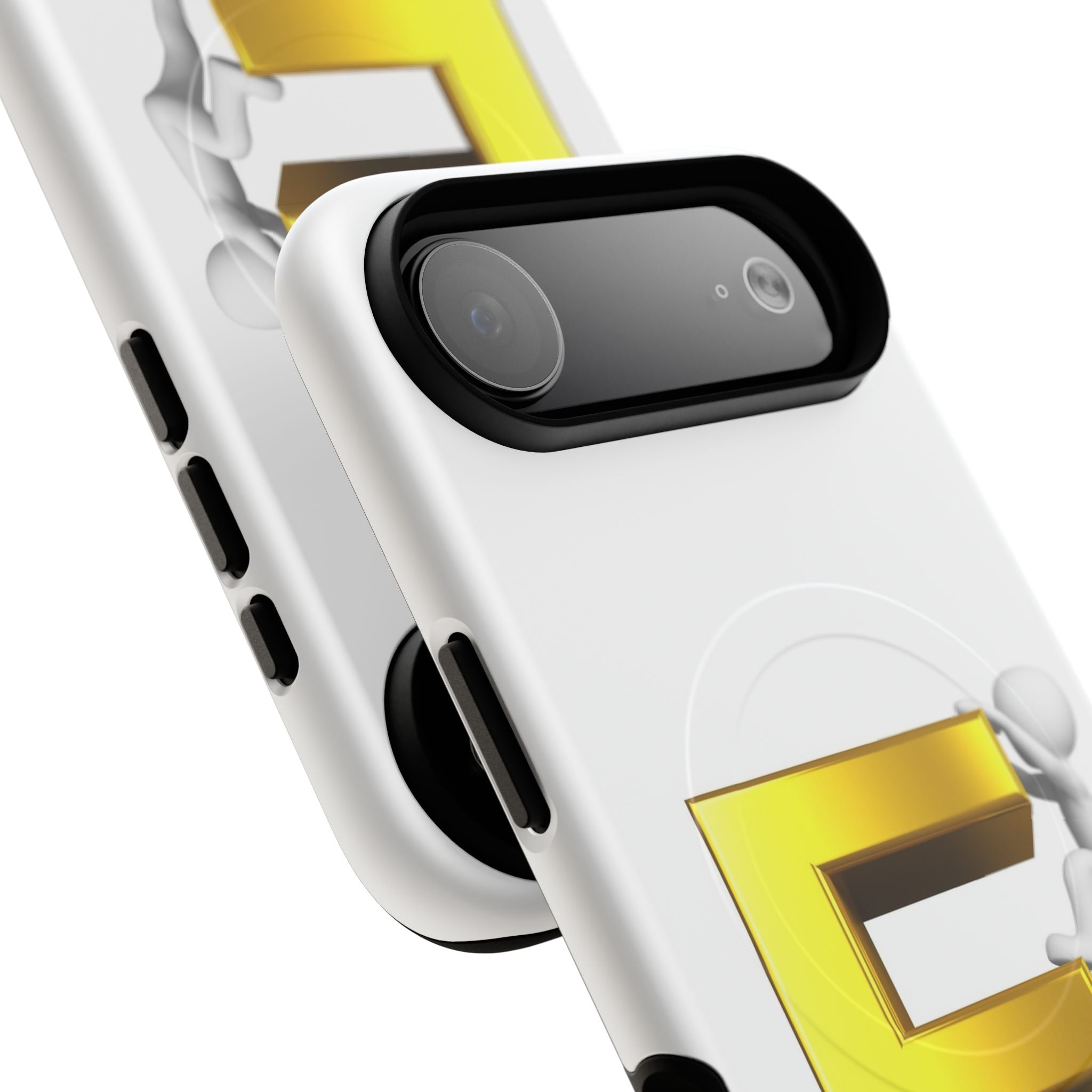 3D Gold Letter F Climber Phone Case | Magnetic Tough Case