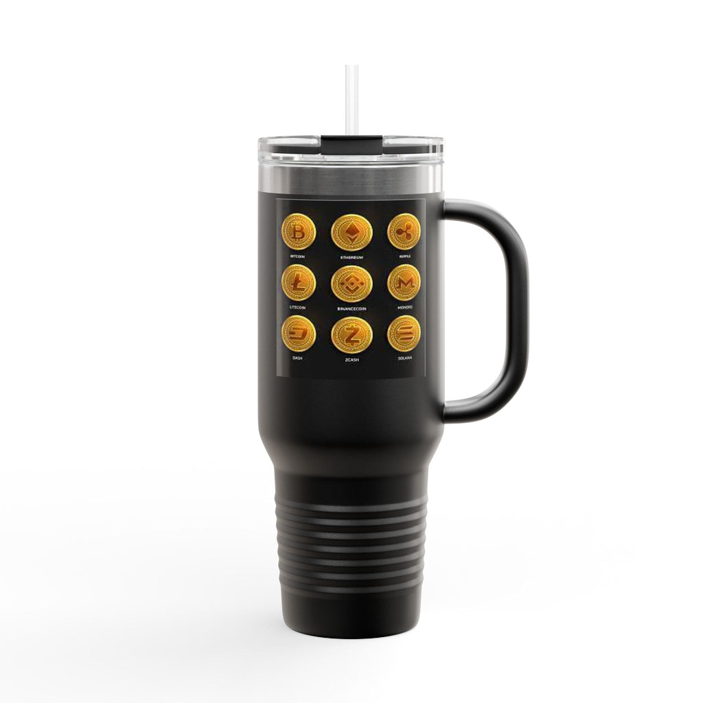 Crypto Currencies Icons 40oz Travel Mug | Insulated Tumbler