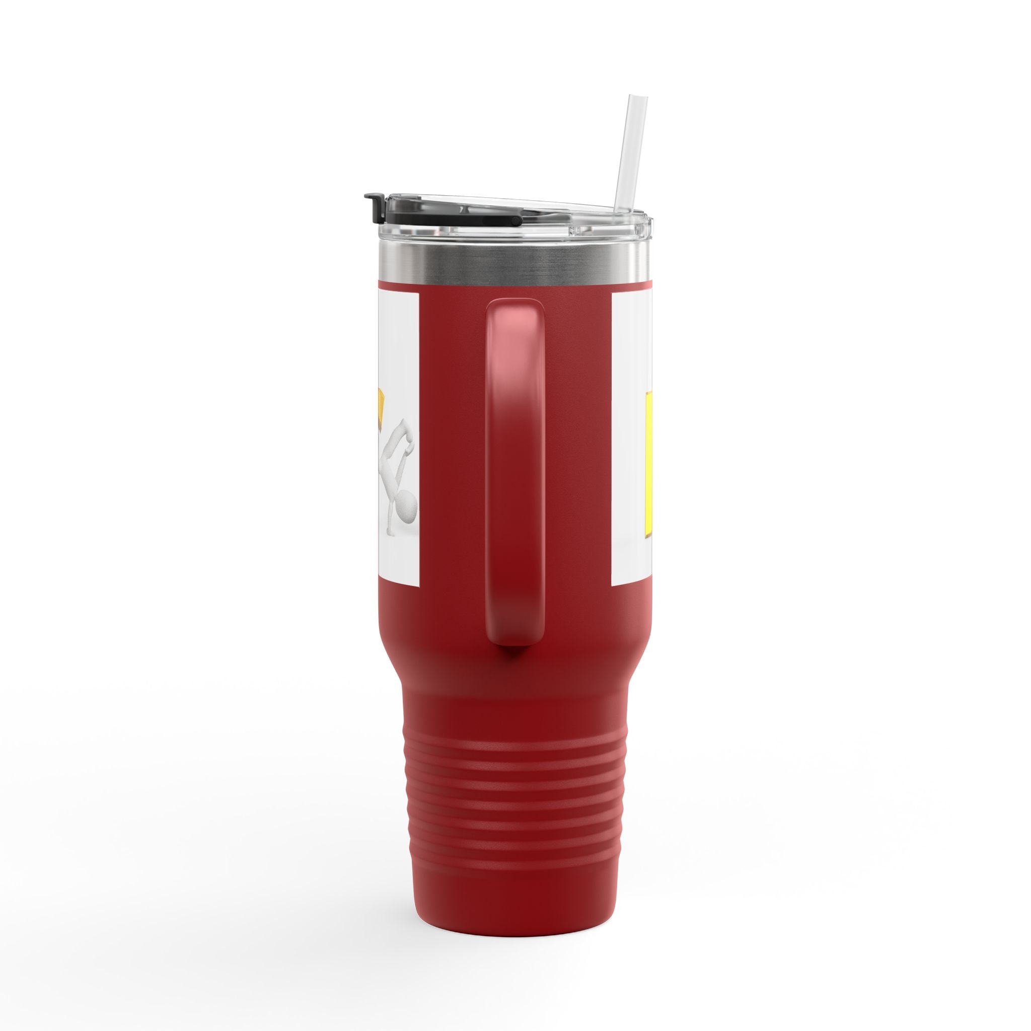 Yellow Letter R Character Travel Mug | 40oz Insulated Tumbler