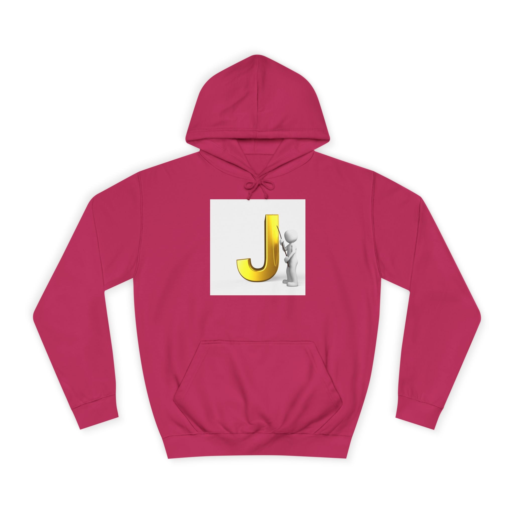 Golden Letter J Initial Hoodie | Monogram J Sweatshirt