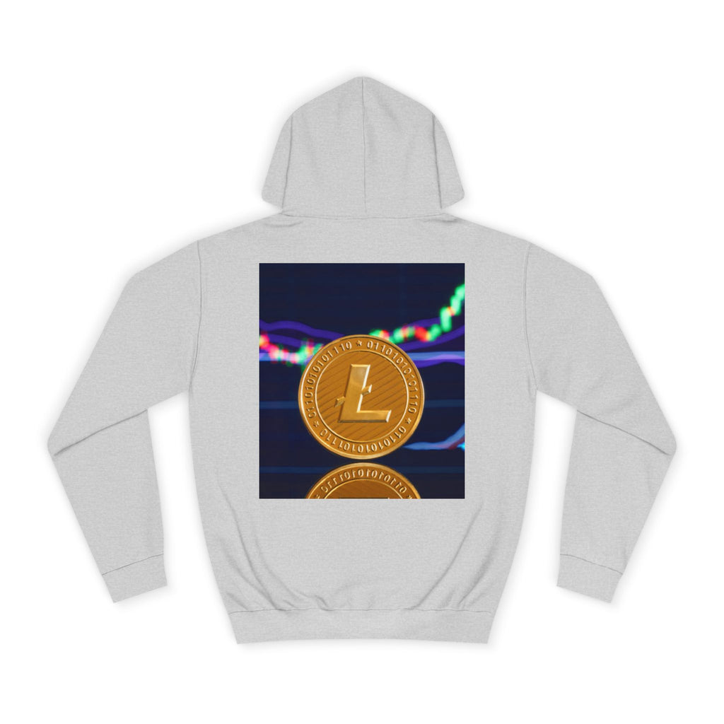 Litecoin Coin Graphic Hoodie | Crypto Chart Design, Digital Currency Apparel