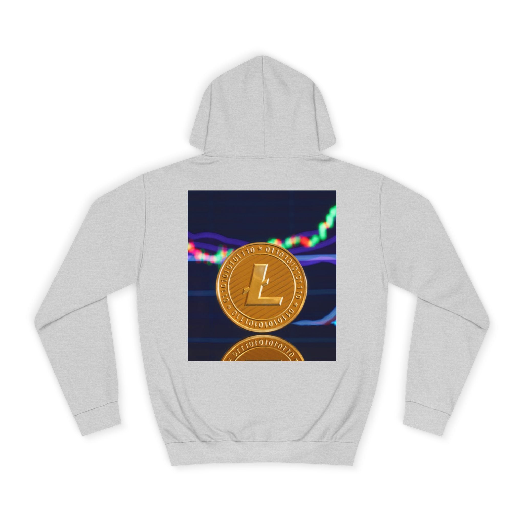 Litecoin Coin Graphic Hoodie | Crypto Chart Design, Digital Currency Apparel