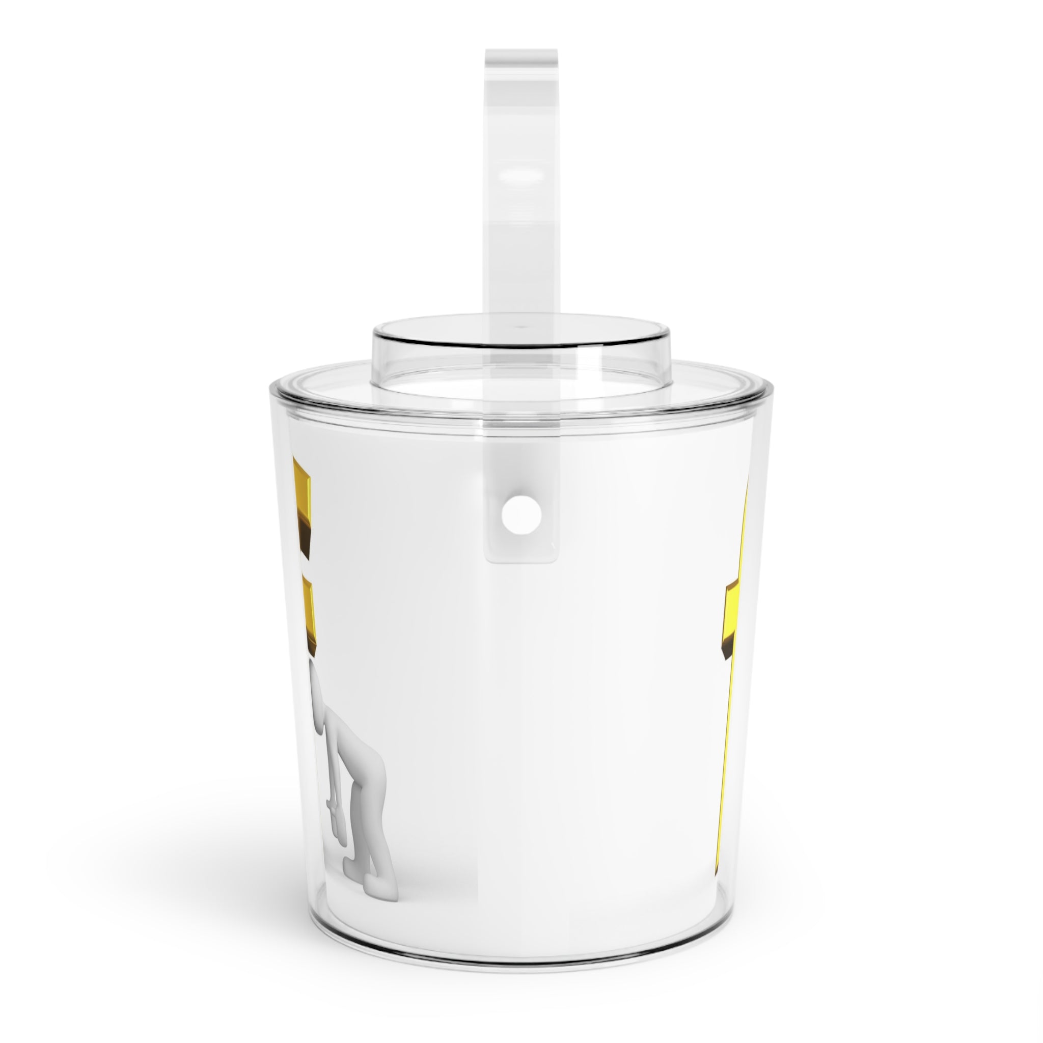 Yellow Letter f with Figure Ice Bucket