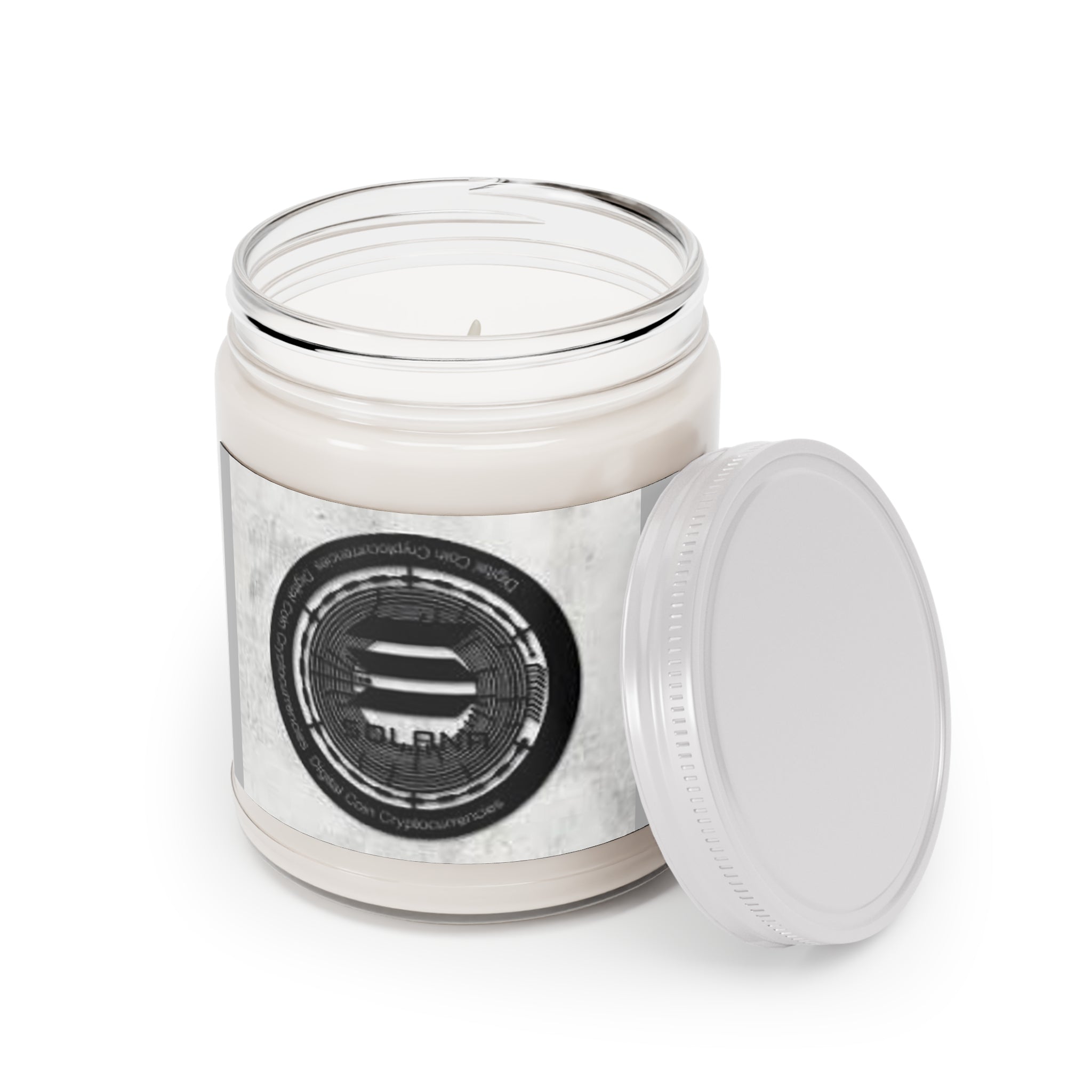 Solana Crypto Coin Candle 9oz Soy Candle | White Lid