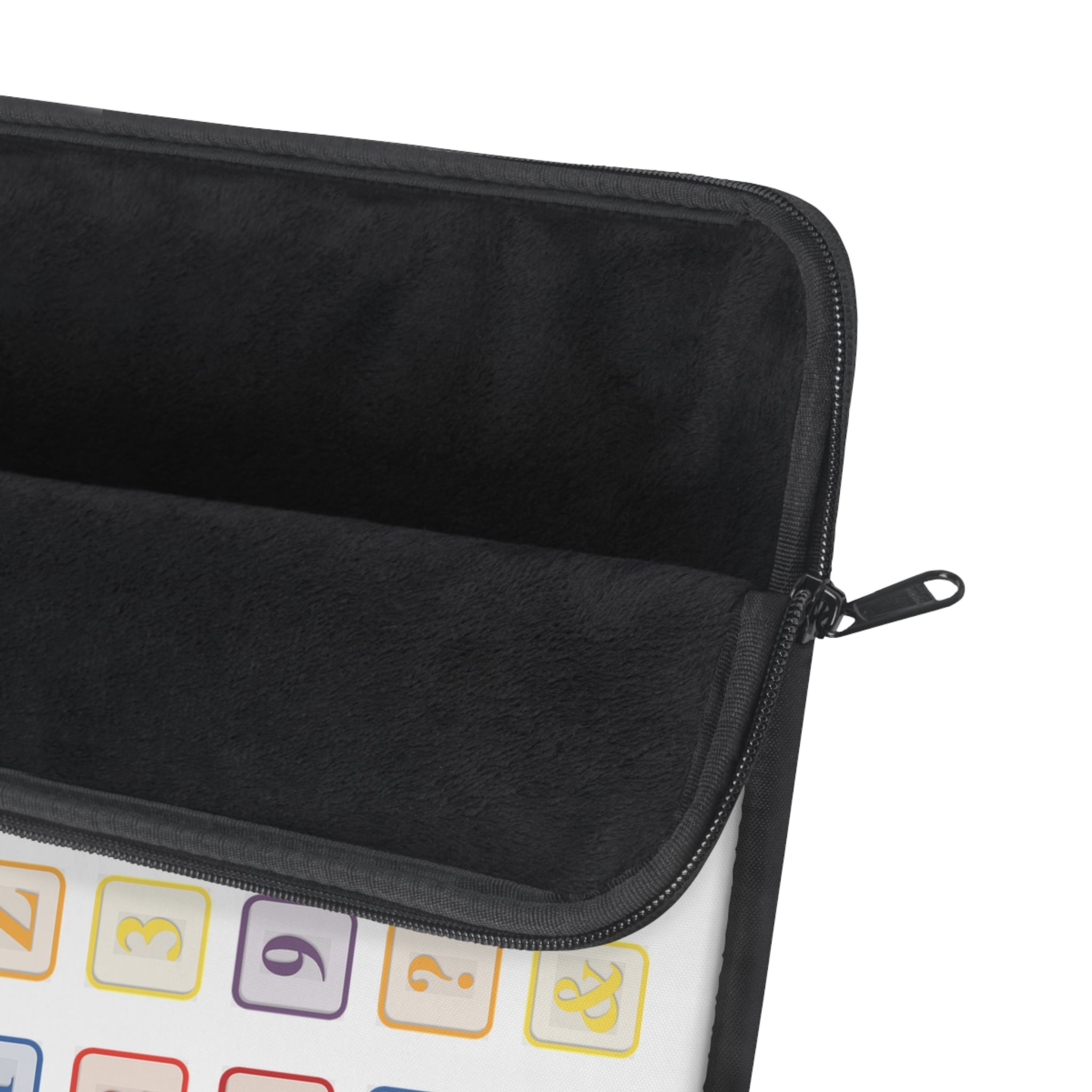 Housse d'ordinateur portable avec touches de clavier colorées | Motif de lettres de machine à écrire rétro