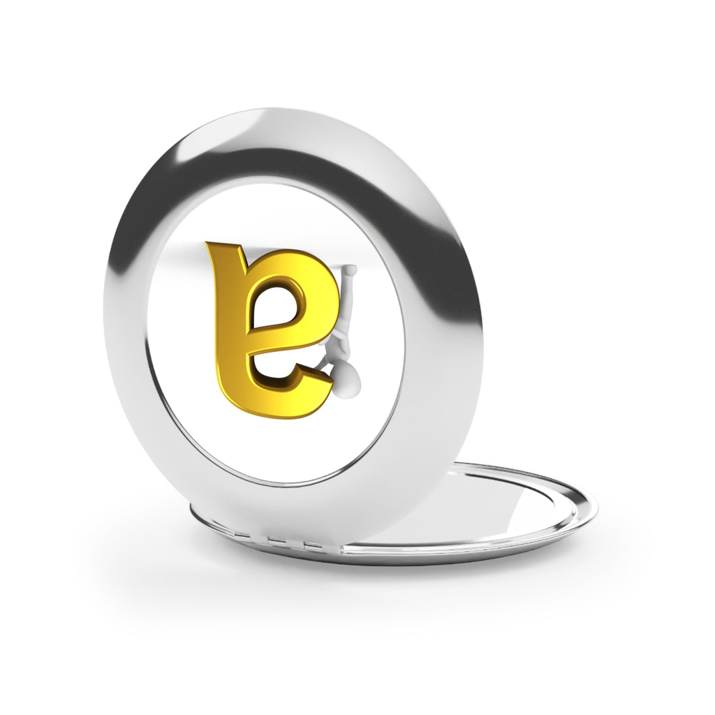 Gold Letter A Compact Travel Mirror | Initial Monogram Mirror