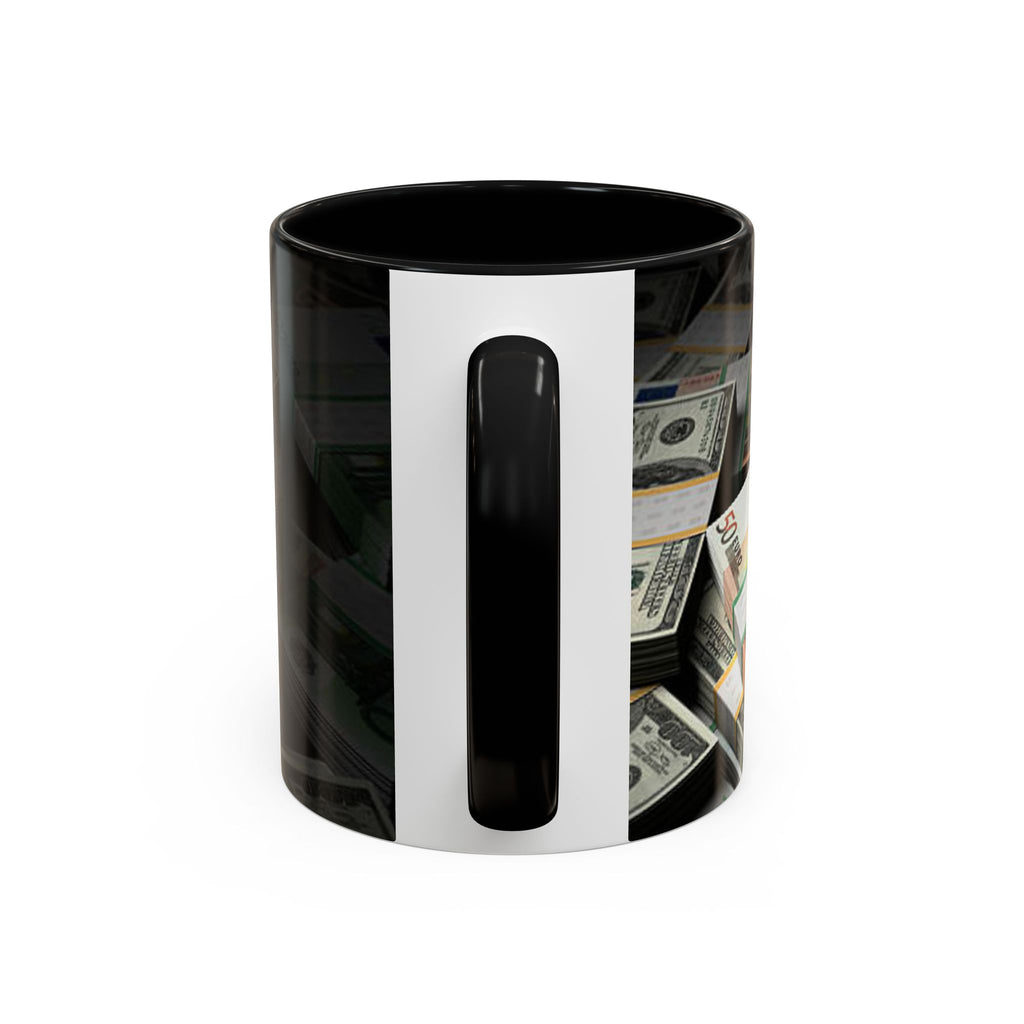 Geldstapel-Tasse | Akzent-Kaffeetasse 325 ml 444 ml, Bargeld-Muster