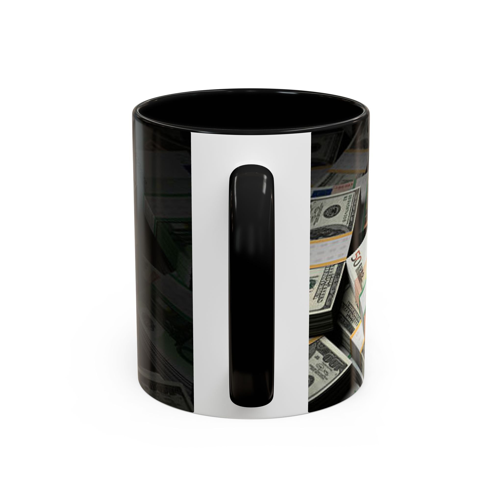 Geldstapel-Tasse | Akzent-Kaffeetasse 325 ml 444 ml, Bargeld-Muster