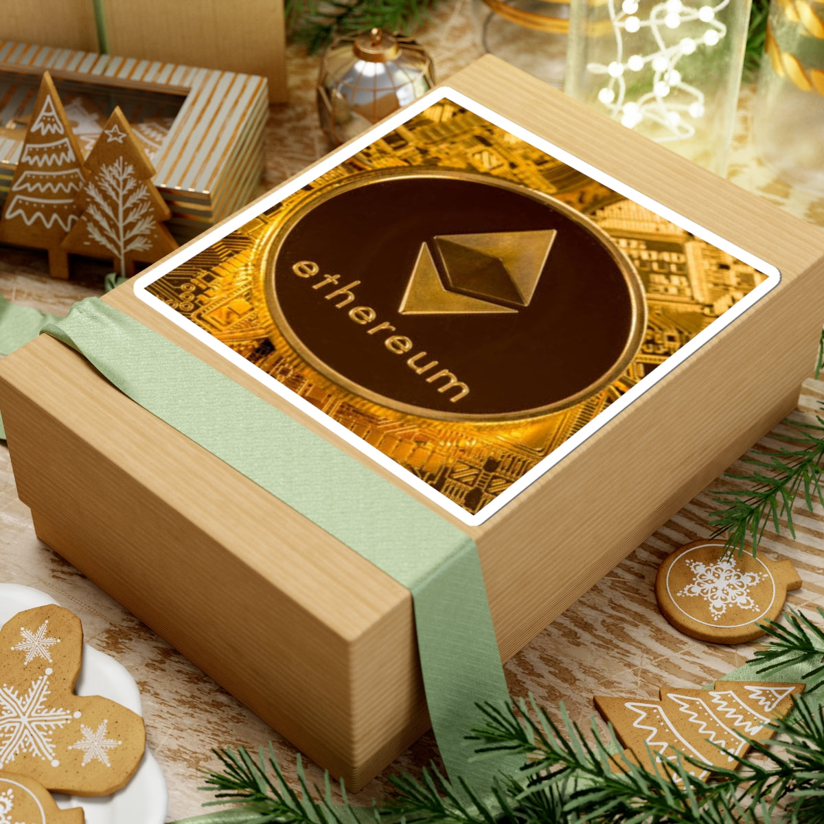 Ethereum Coin Sticker | Crypto Logo Kiss-Cut Vinyl Sticker