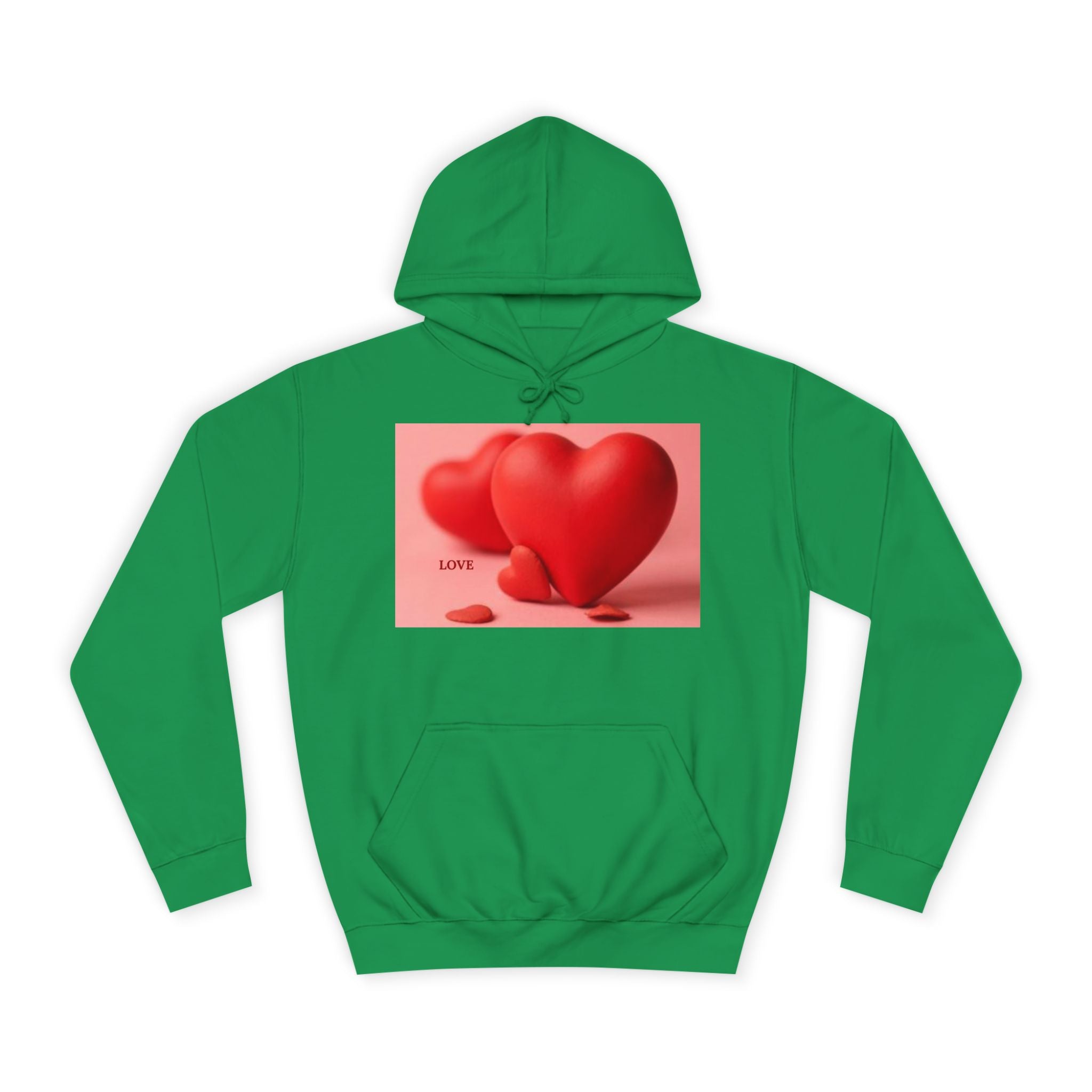 Sweat à capuche illustré avec un cœur mignon en 3D | Pull graphique amour