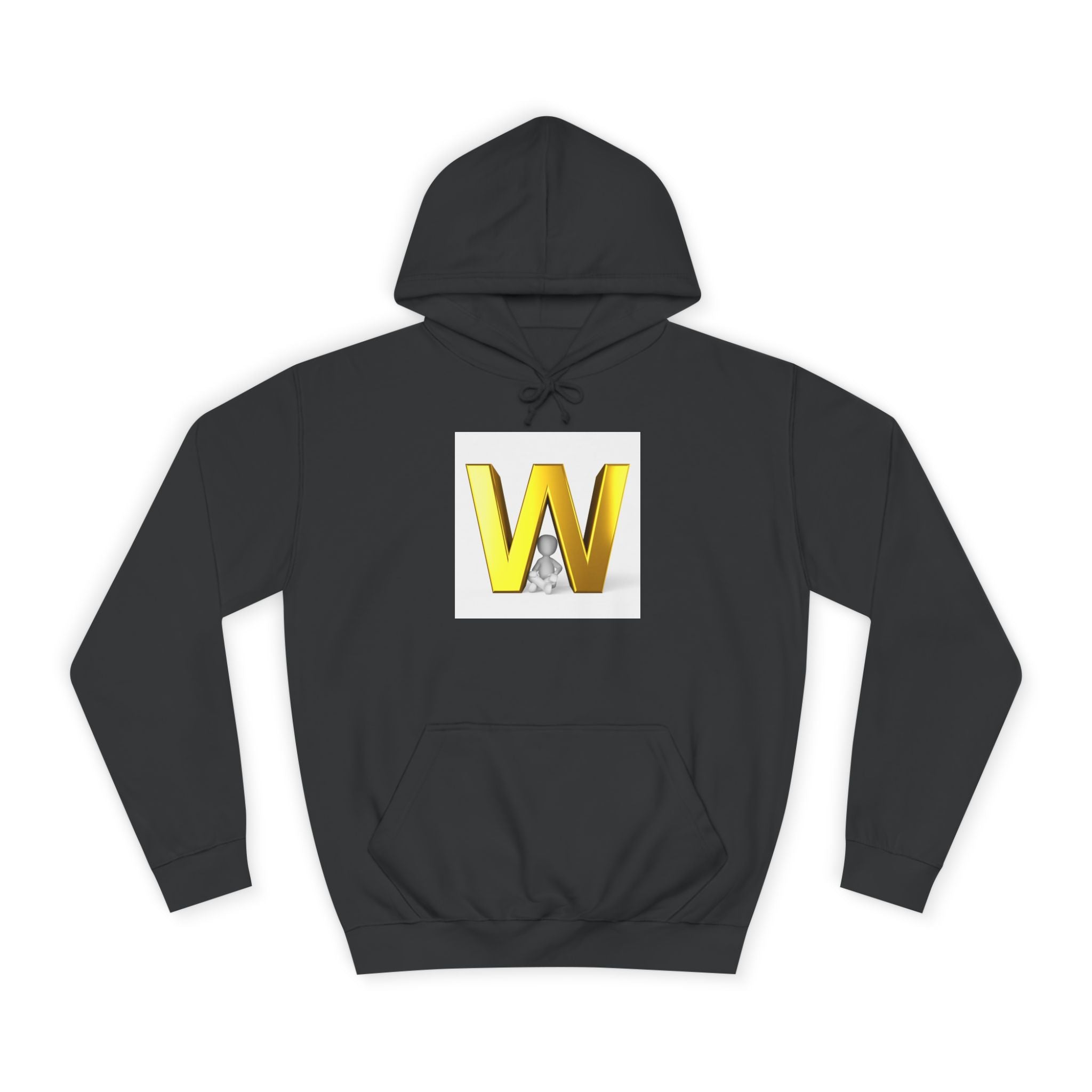 Sweat à capuche lettre W 3D dorée | Sweat initial monogramme