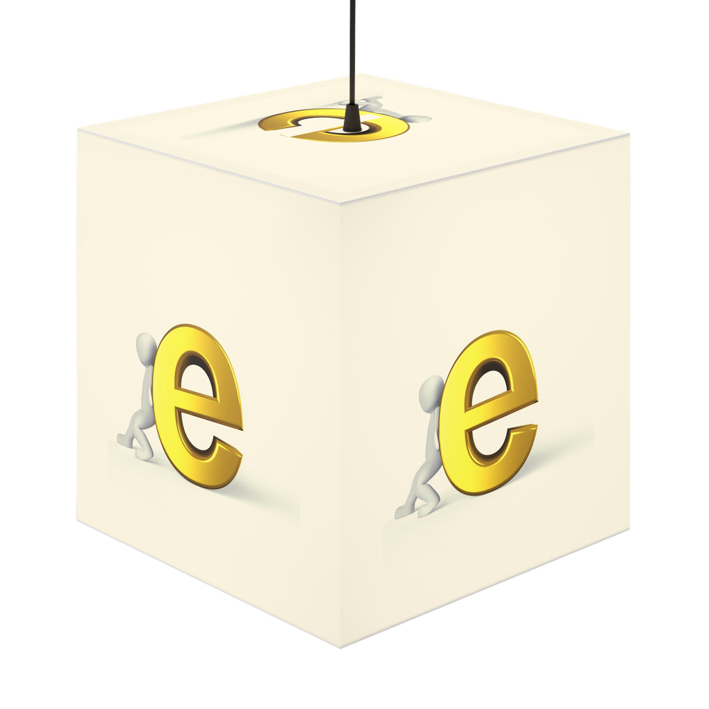 Gold Letter E Cube Lamp, Light Cube Lamp | Alphabet Nursery Nightlight