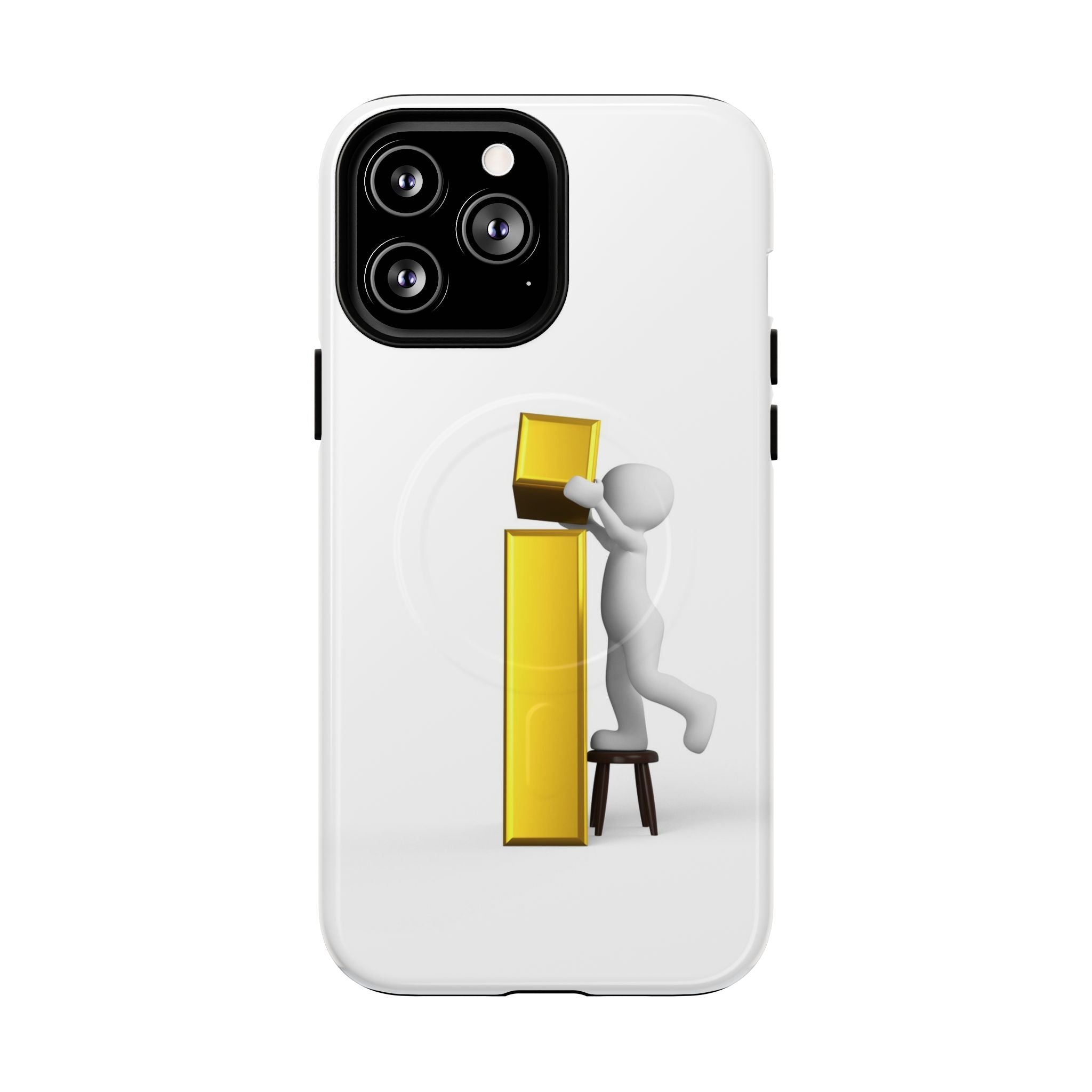 3D Character Gold Letter i phone case | Tough Magnetic Case
