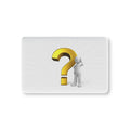 Gold Question Mark with Thinking Figure Baby Fitted Crib Sheet | Neutral Nursery