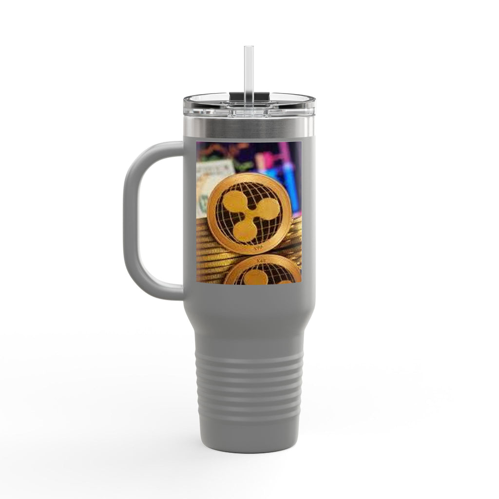Ripple Crypto Coin Stack Insulated Travel Mug | 40oz