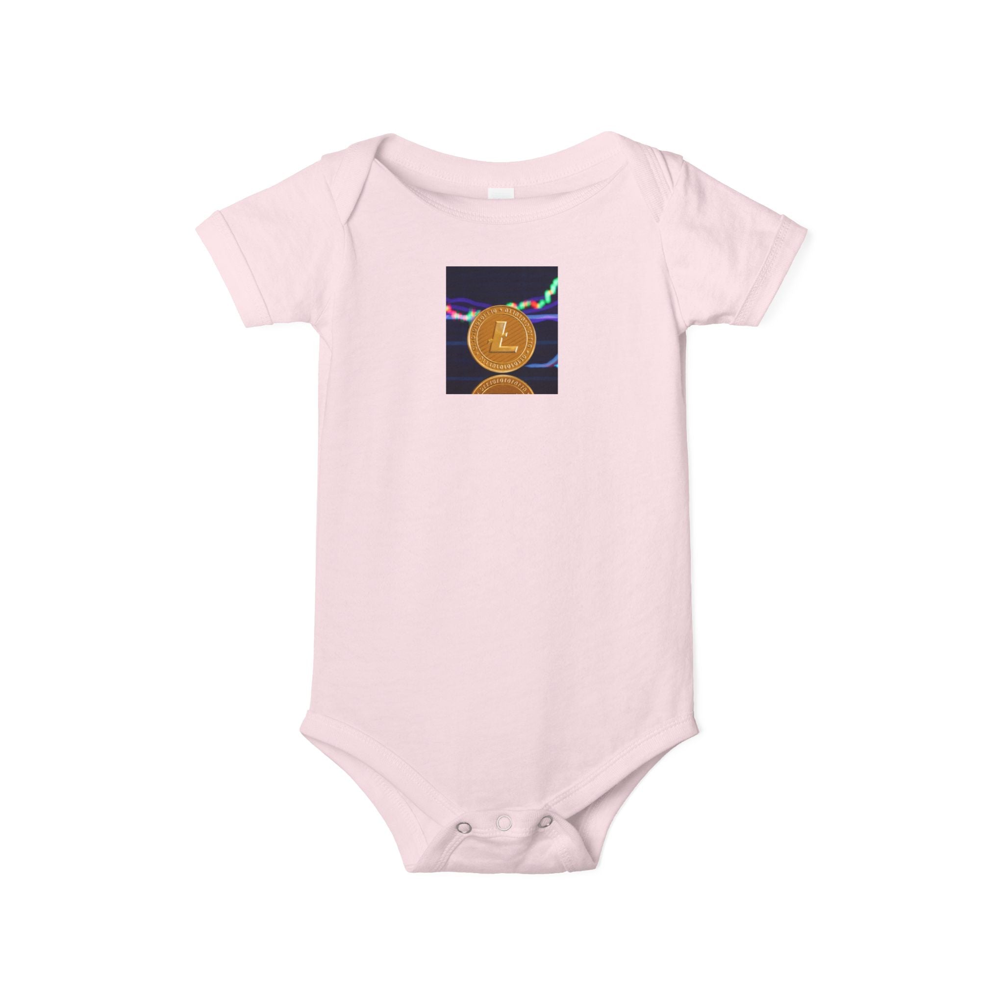 Body pour bébé avec motif Litecoin | Body de bébé Cryptomonnaie