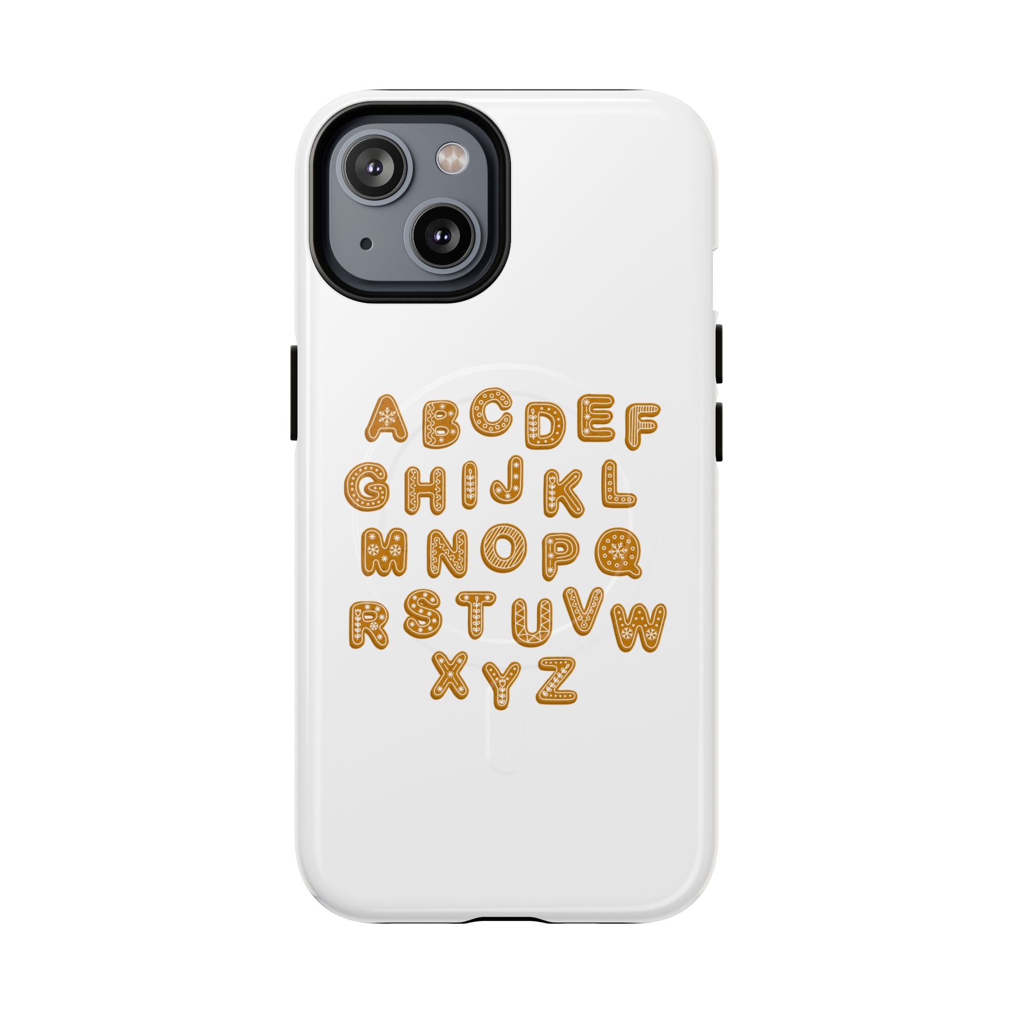 Coque de Téléphone Alphabet Cookie | Coque Magnétique Robuste, Lettrage Mignon