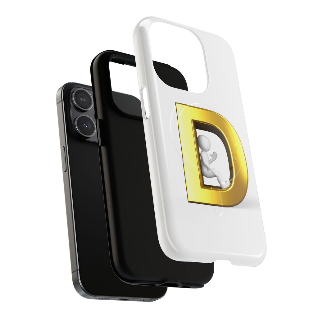 Gold Letter D Monogram Phone Case | Tough Magnetic Case
