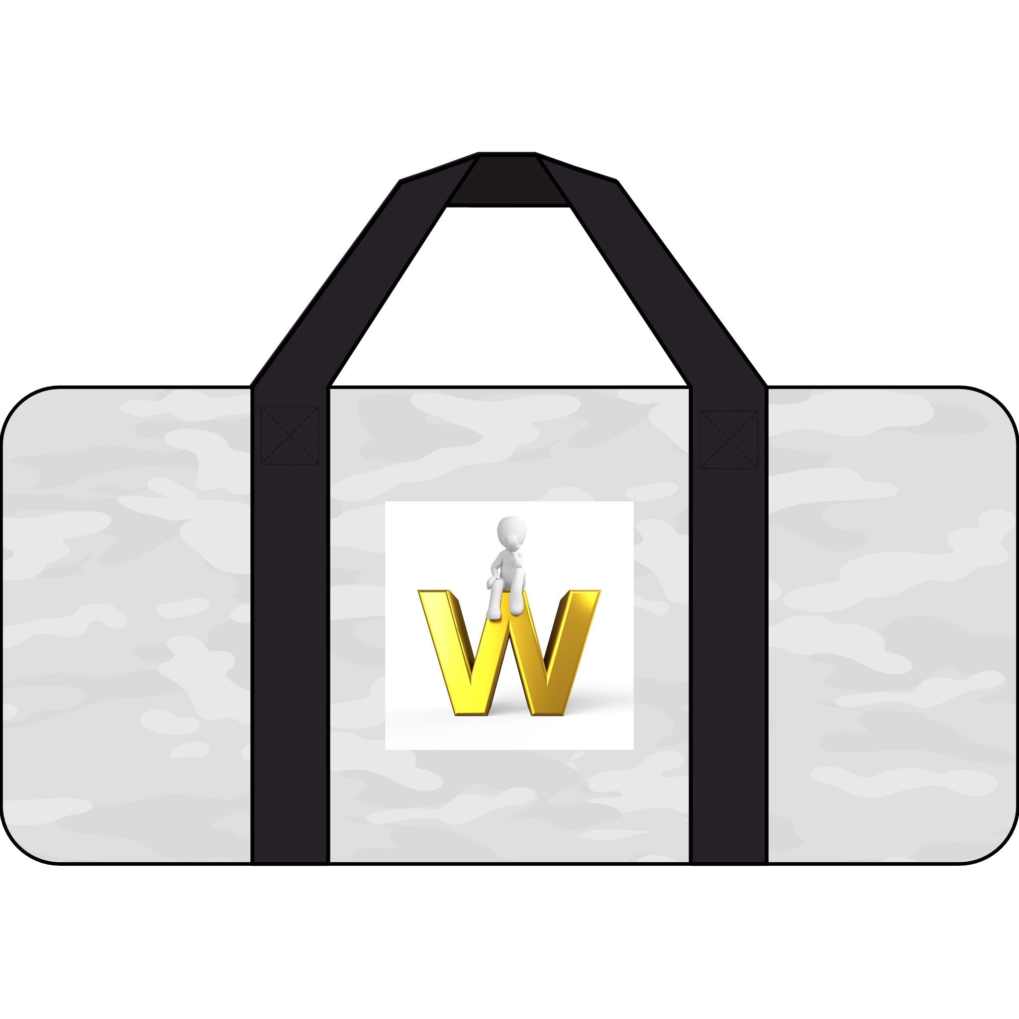 Yellow 3D W Logo Tripper Duffel Bag | Checker or Camo Strap