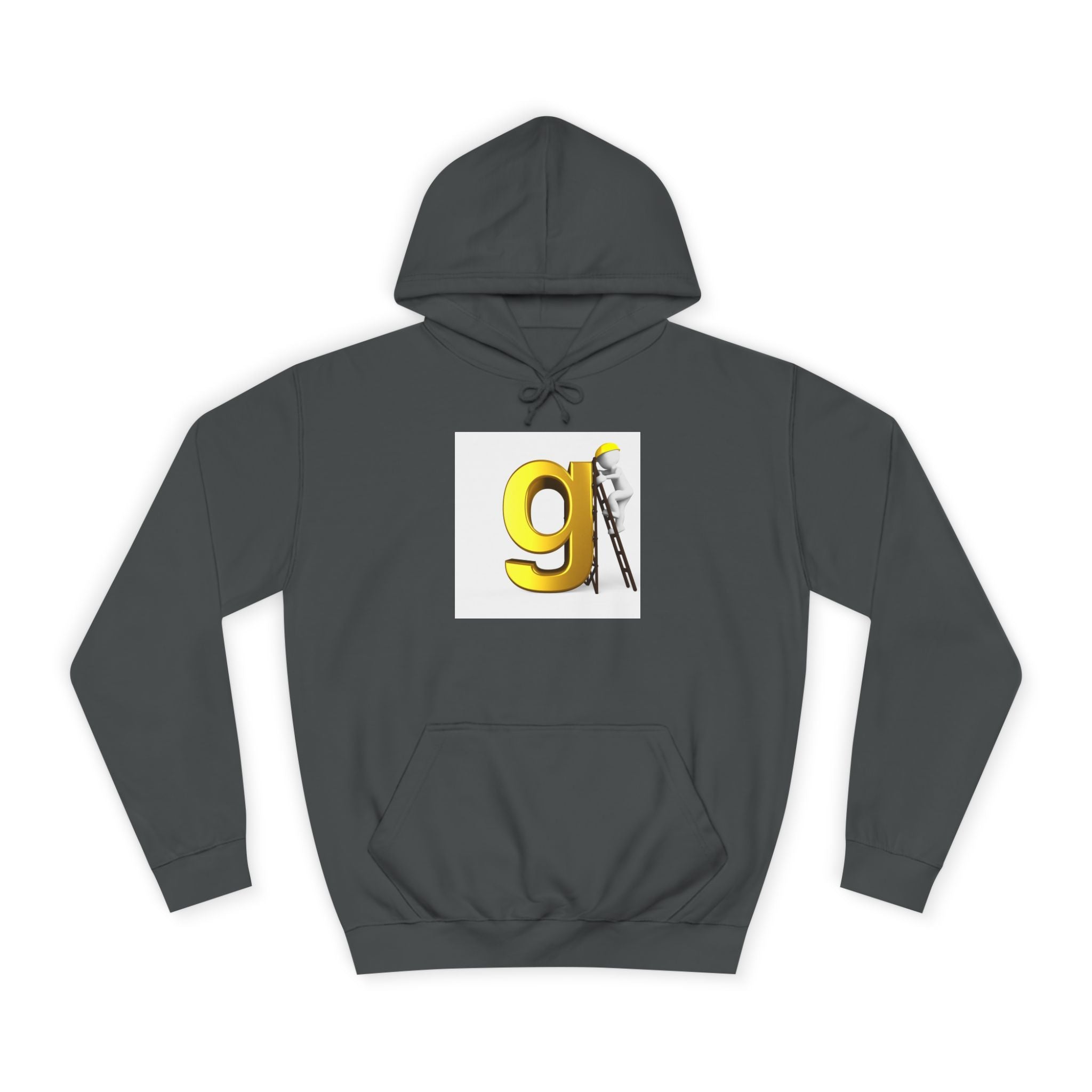 Gold Letter G with Painter Character Hoodie | Initial Monogram