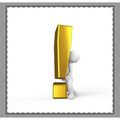 3D Gold Exclamation Mark Coverlet