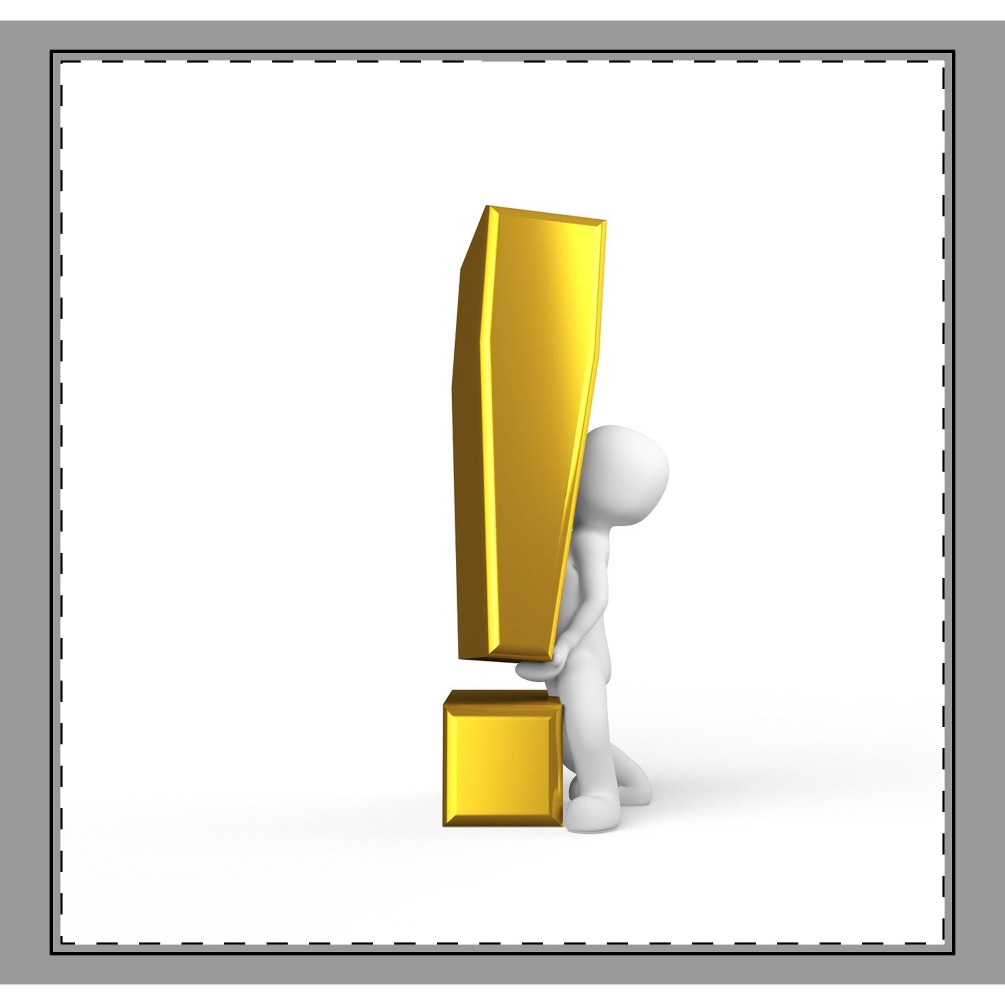 3D Gold Exclamation Mark Coverlet