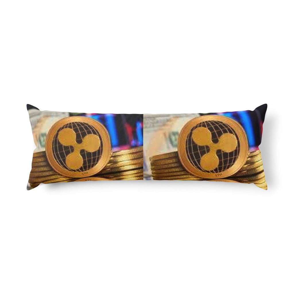 Ripple Crypto Coin print Body Pillow | Ripple XRP design, digital currency decor