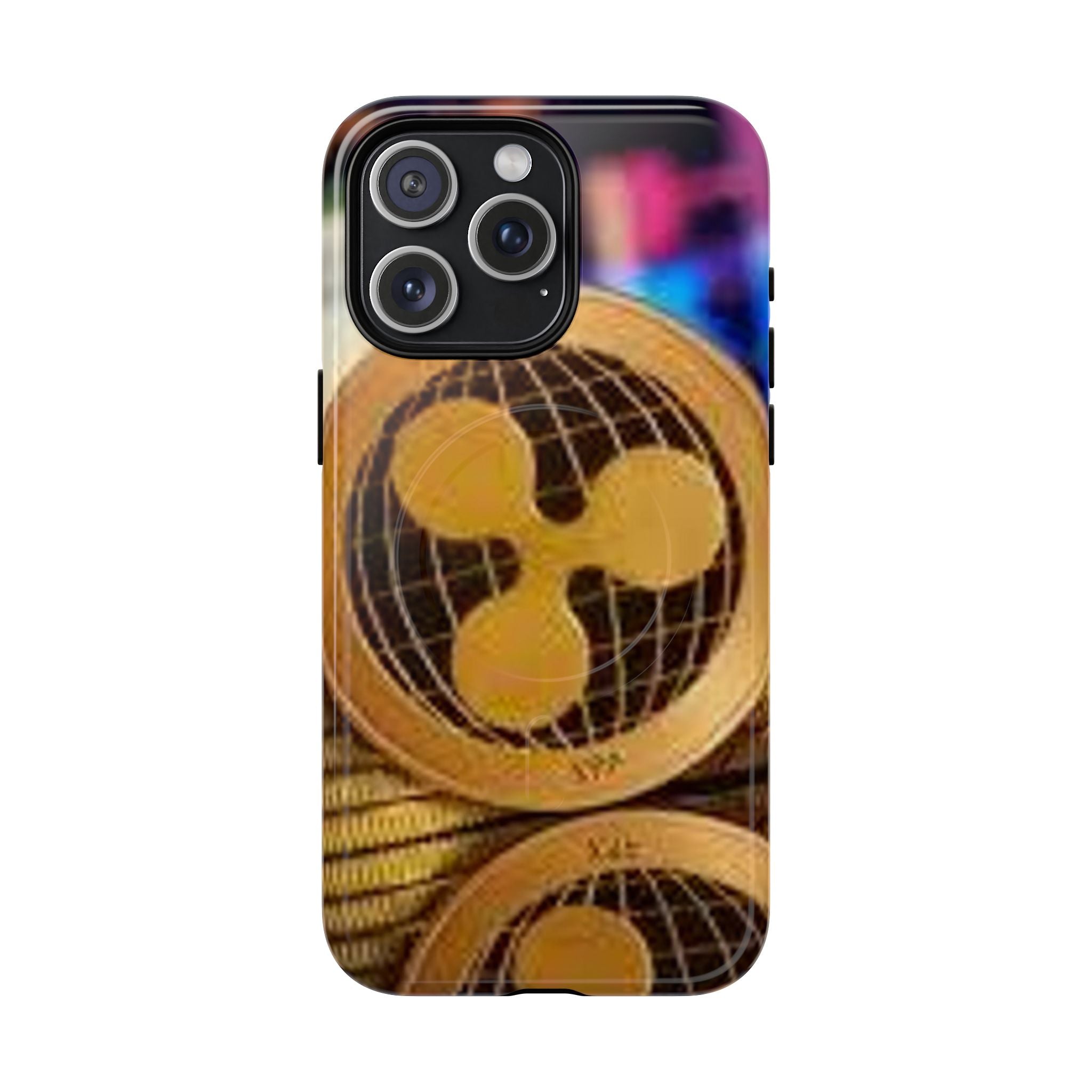 Coque de protection rigide magnétique design Ripple Coin | Coque de téléphone Crypto Ripple