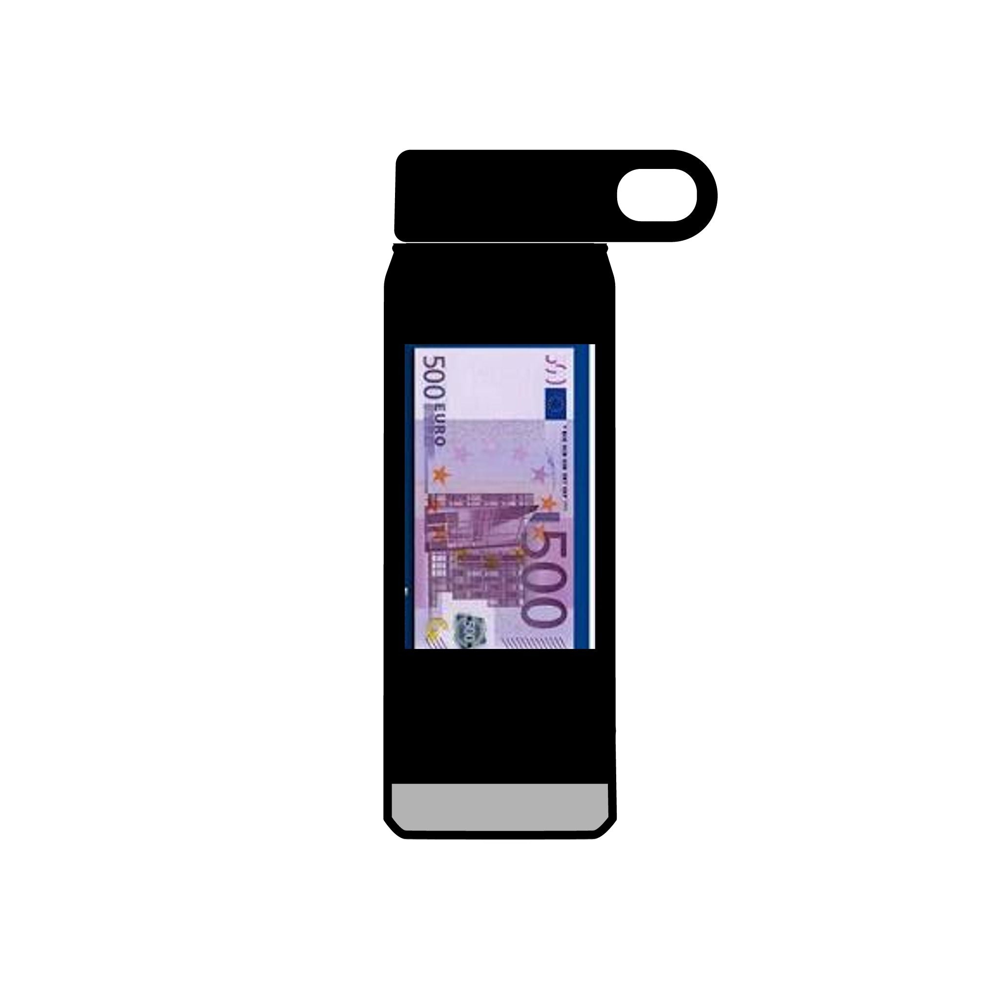 500 Euro Banknote Water Bottle | Money Novelty Thermos, 20oz