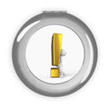 Gold Exclamation Mark Illustration Compact Travel Mirror | Pocket Mirror