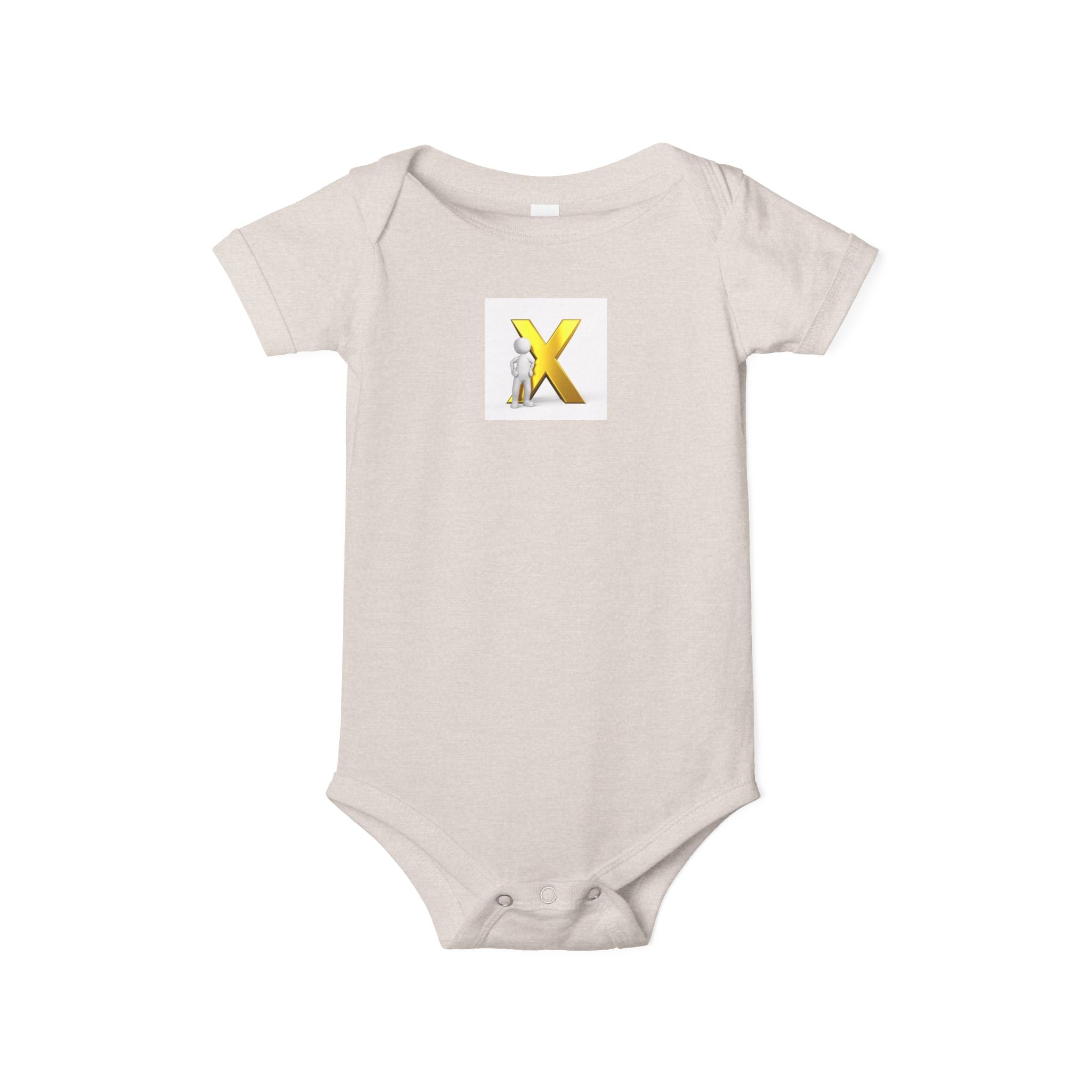 Body pour bébé à lettre X jaune