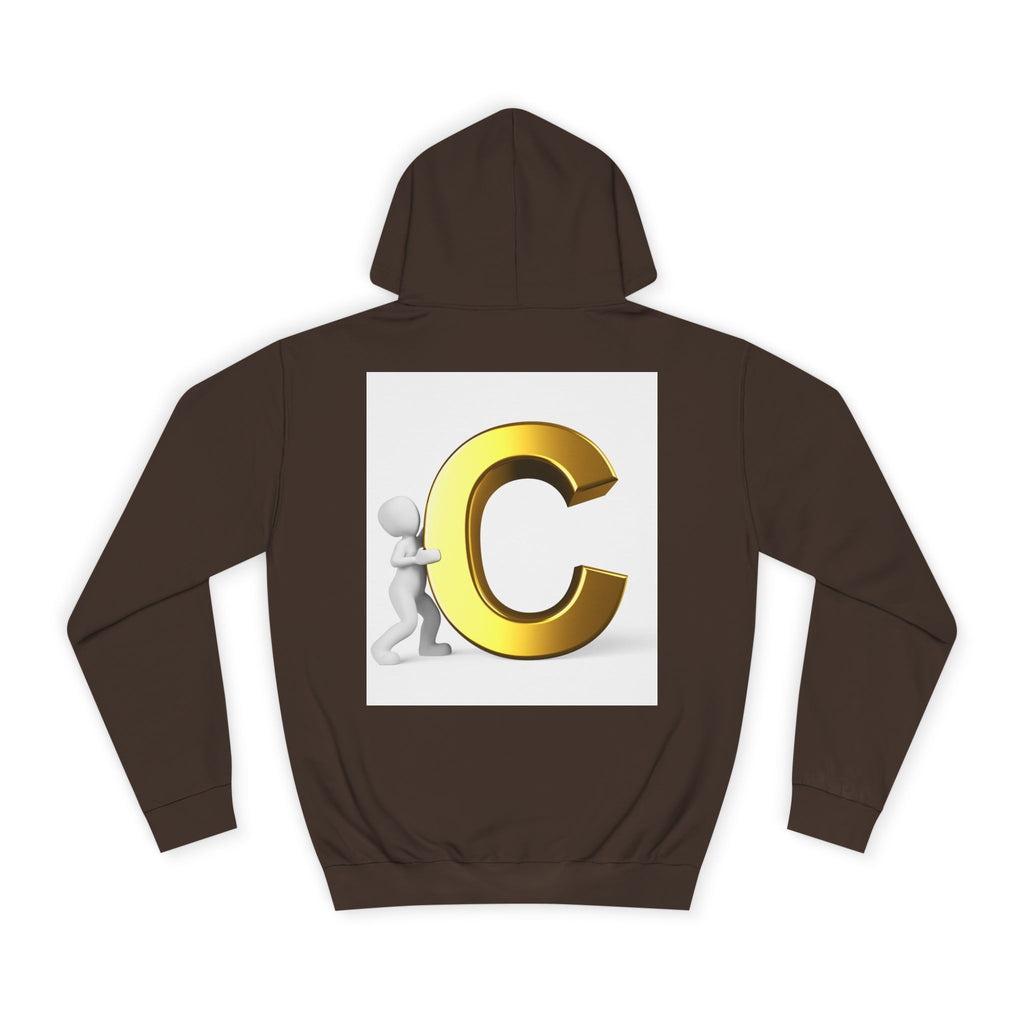 Gold Letter C Hoodie | Monogram Initial C Sweatshirt