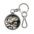 Stacks of Cash Keyring Tag | Money Pattern Keychain Accessory