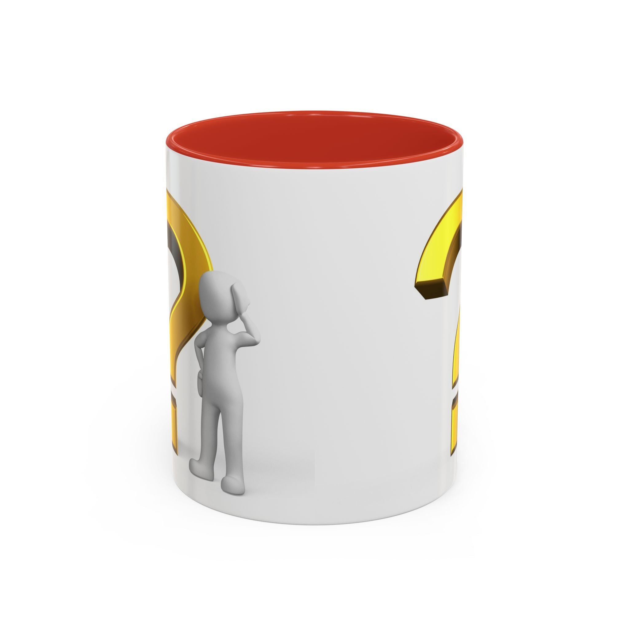 Tasse à café avec point d'interrogation | Tasse à anse colorée