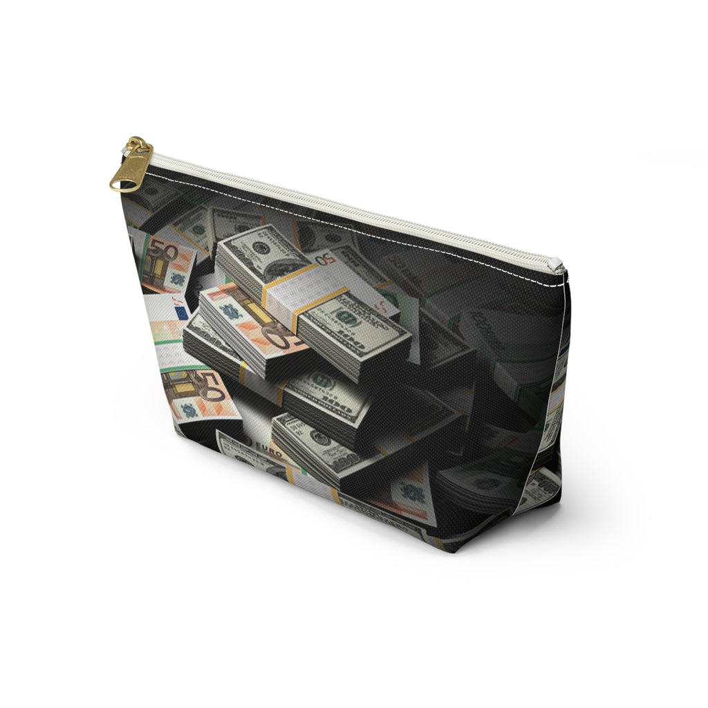 Stacks of Money Accessory Pouch | Cash Print T-Bottom Pouch