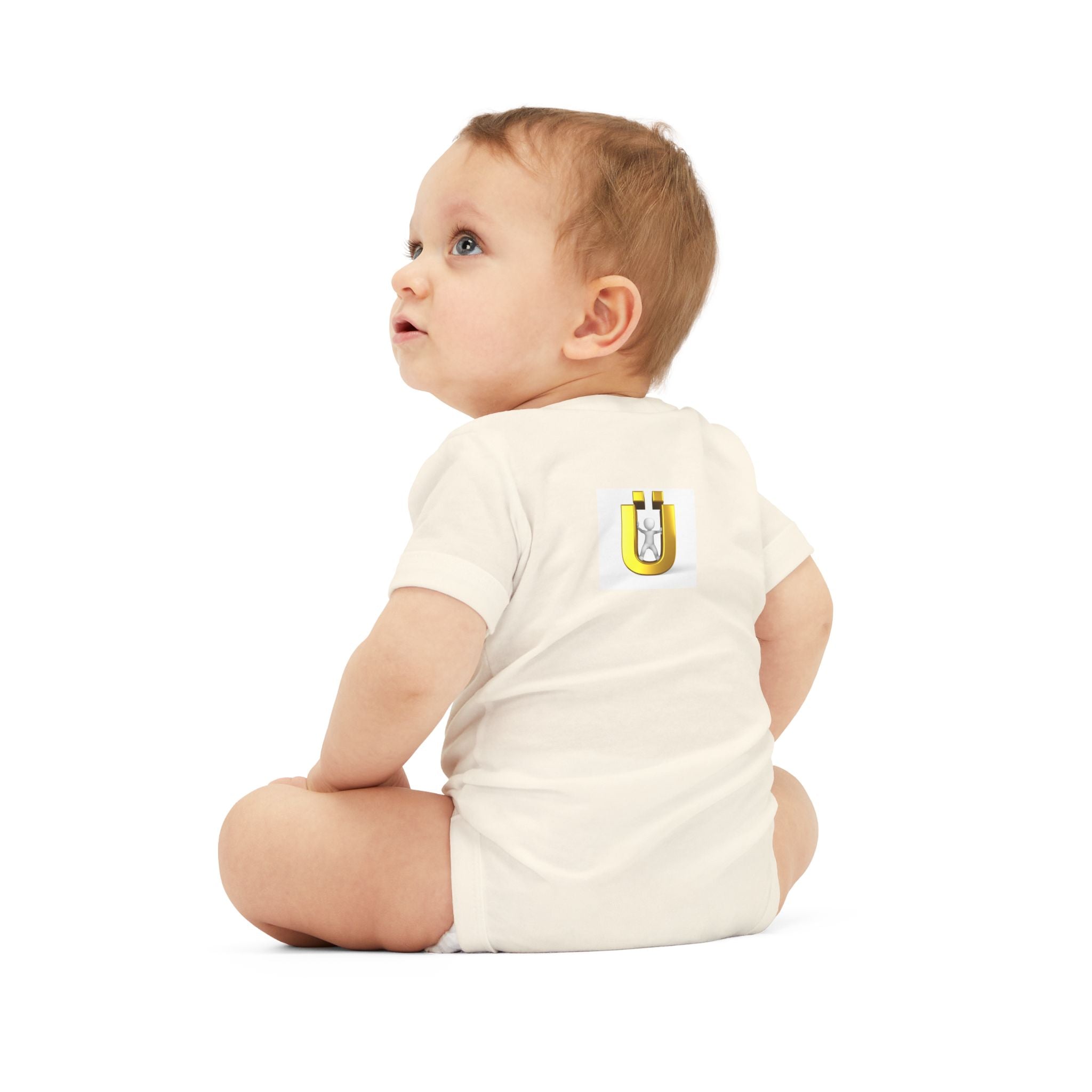 Gold Letter Ü Baby Onesie | Infant Bodysuit Design