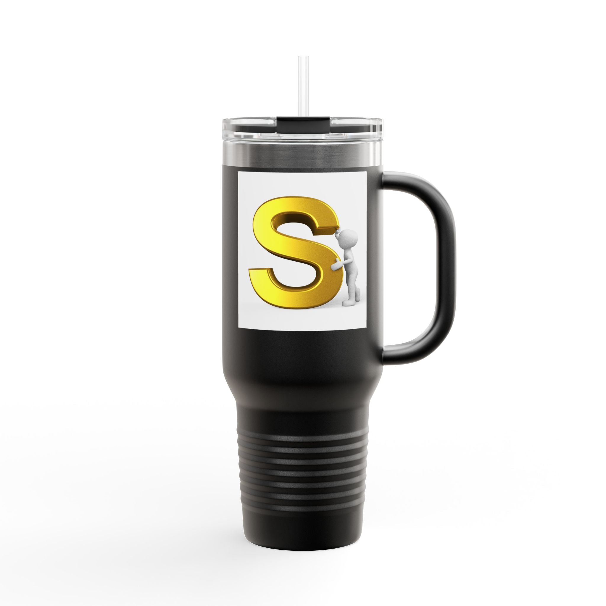 Large Gold Letter S monogram | Travel Mug