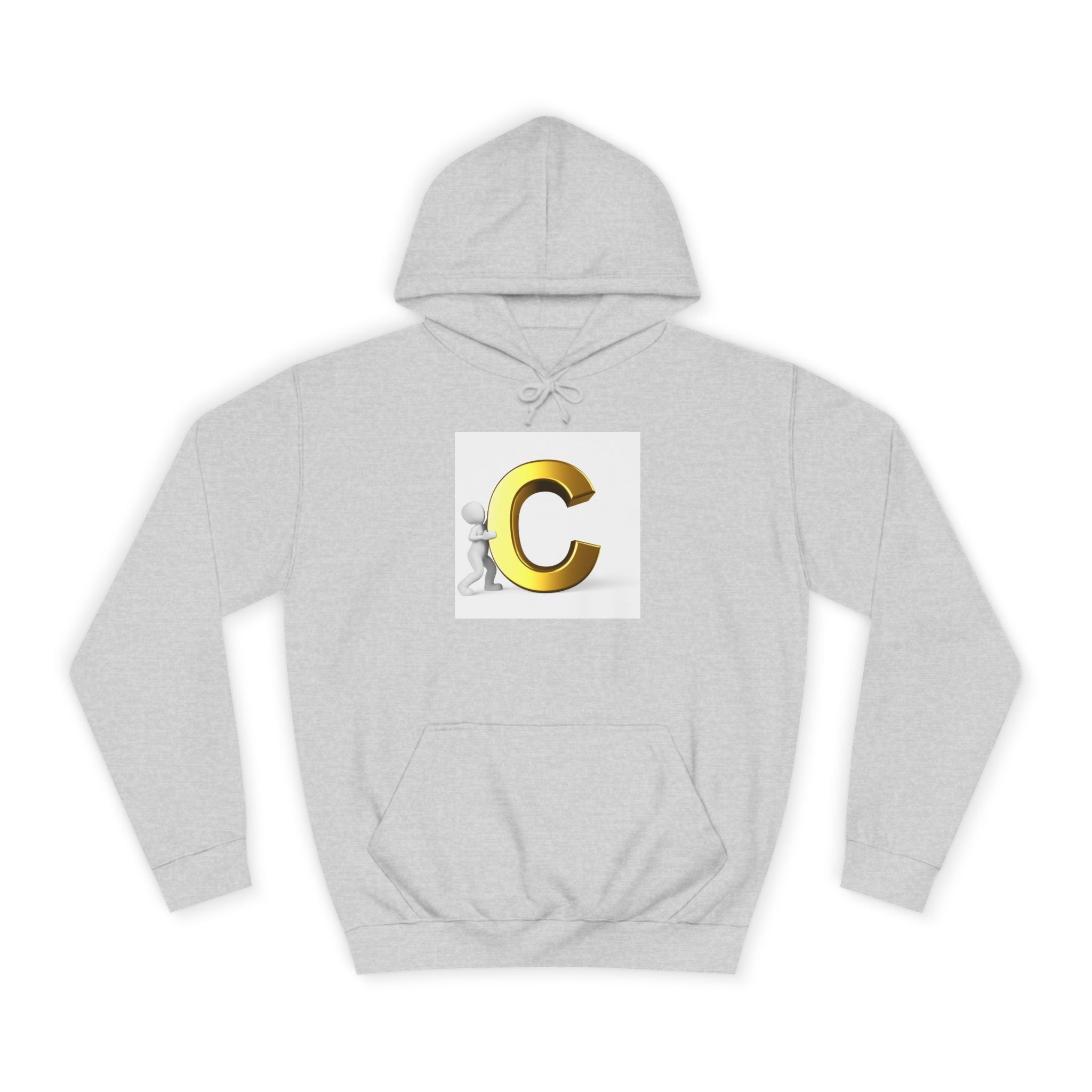 Gold Letter C Hoodie | Monogram Initial C Sweatshirt